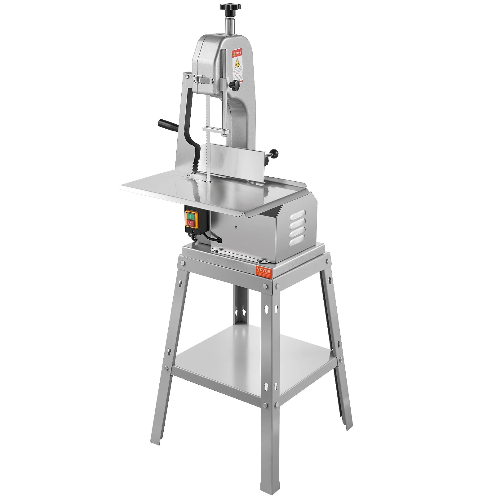 VEVOR 850W Commercial Electric Meat Bandsaw Stainless Steel Bone Sawing Machine