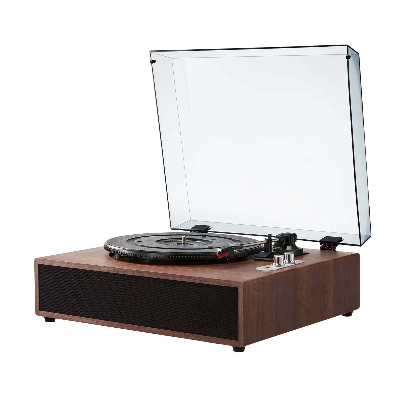 VEVOR Bluetooth Vinyl Record Player 3-Speed Belt Driven Turntable 10W Speakers