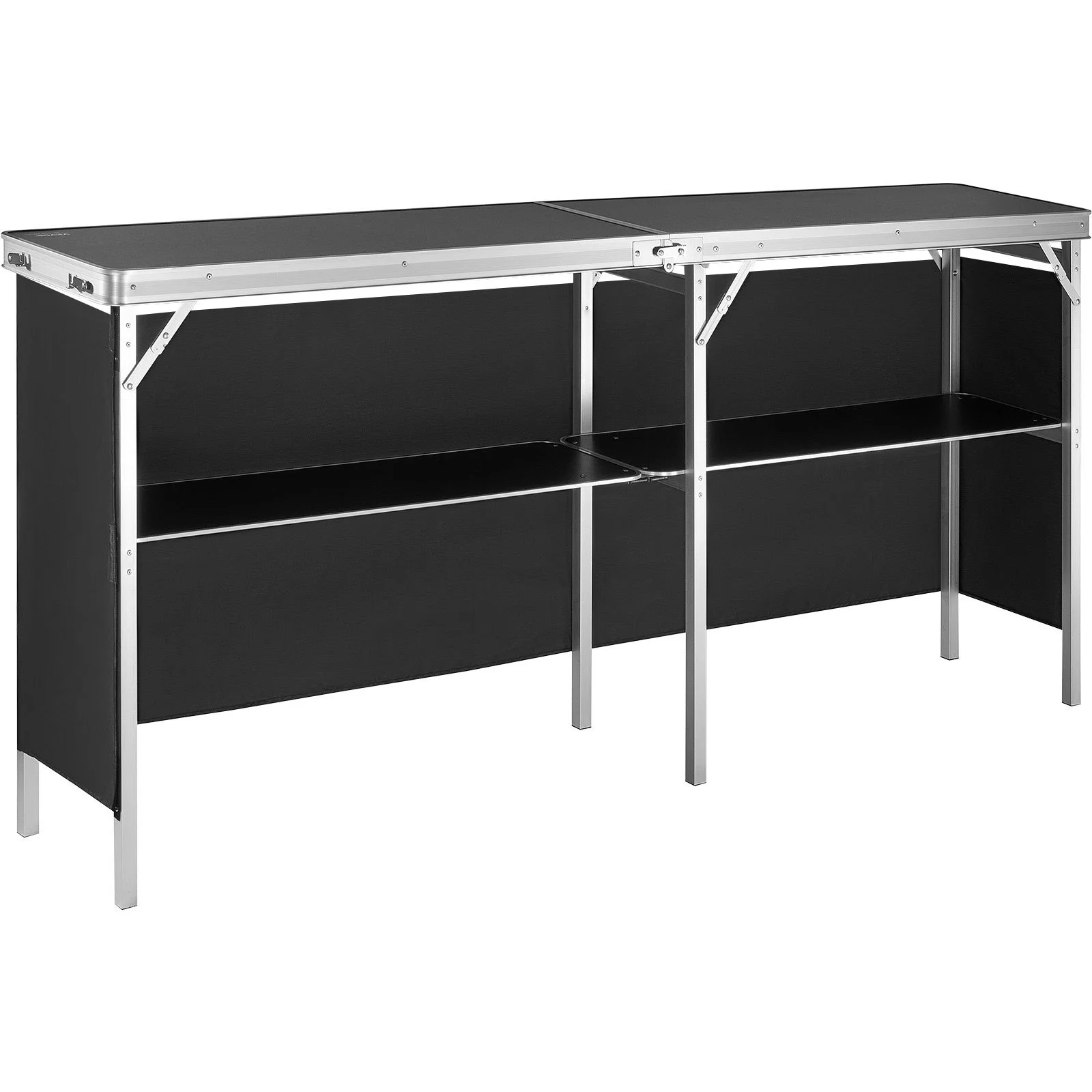 VEVOR Extra Long Folding Portable Bar Table - Tradeshow Podium Table for Indoor