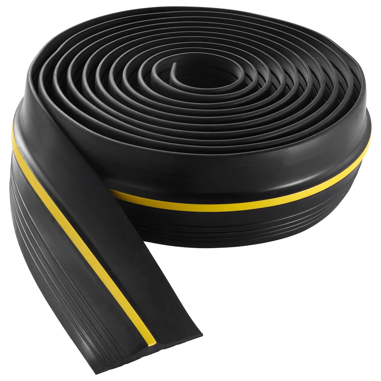 Garage Door Threshold Seal Strip, 20 FT Universal Garage Door Floor Seal Strip with Adhesive, Garage Door Bottom Weatherproof Strip, Upgraded Thick PVC DIY Weather Stripping Replacement, Black