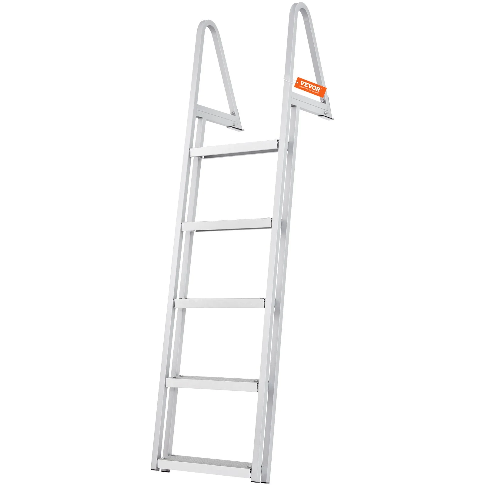 VEVOR Removable Dock Ladder 5 Steps, 159 kg Load Capacity, Pontoon Boat Ladder with 4'' Wide Step & Nonslip Design for Ship/Lake/Pool/Marine Boarding