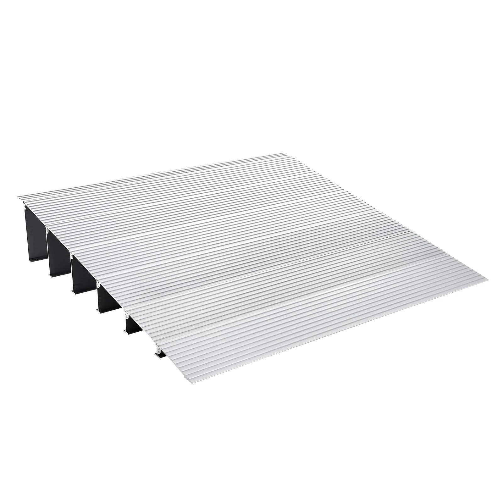 VEVOR Door Threshold Ramp, 6" Rise, 800 lbs Load Capacity, Door Ramp for Wheelchairs, Aluminum Threshold Ramp for Doorways, Adjustable Modular Threshold Ramp for Wheelchairs, Scooters, Power Chairs
