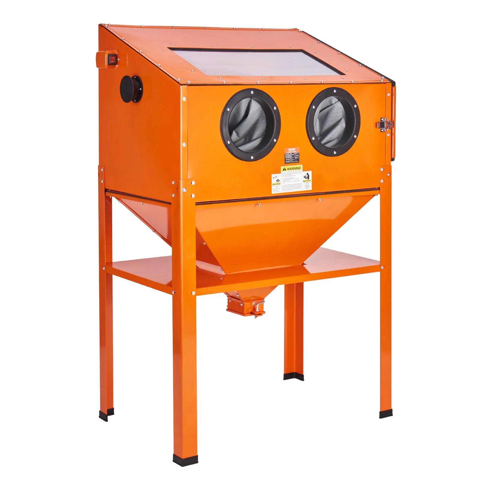 VEVOR 60 Gallon Sand Blasting Cabinet with Stand with Blasting Gun & 4 Nozzles