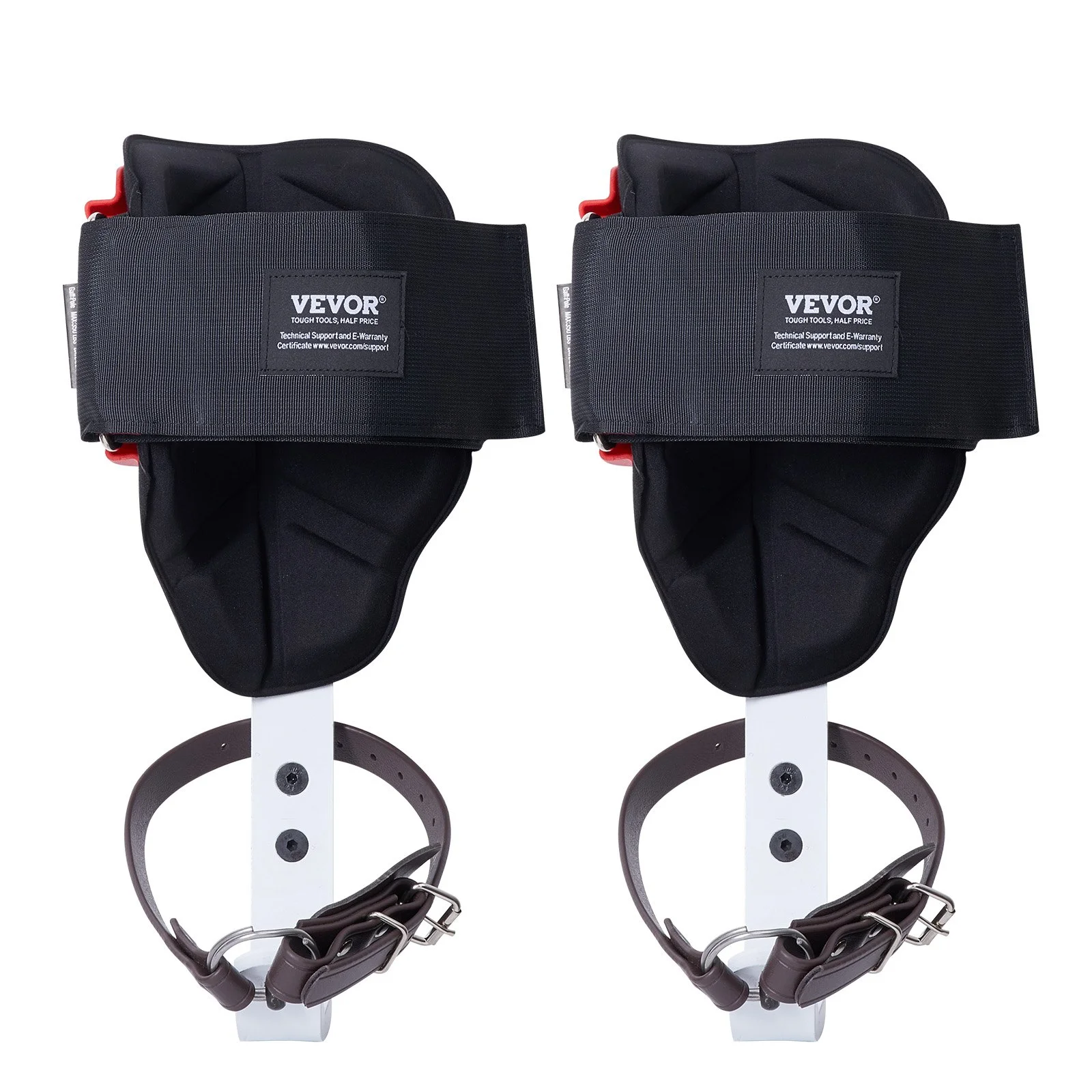 Tree Climbing Spikes, 1 Pair Aluminum Climbing Spurs, 350lbs Load Capacity Tree Climbing Gear with Straps and Spike Protectors, Arborist Equipment for Climbers, Hunting, Fruit Picking, Red