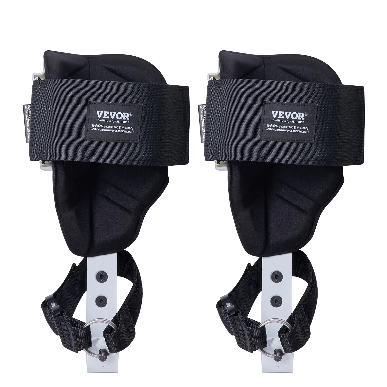 VEVOR Tree Climbing Spikes, 1 Pair Aluminum Climbing Spurs, 350lbs Load Capacity Tree Climbing Gear with Straps and Spike Protectors, Arborist Equipment for Climbers, Hunting, Fruit Picking, White