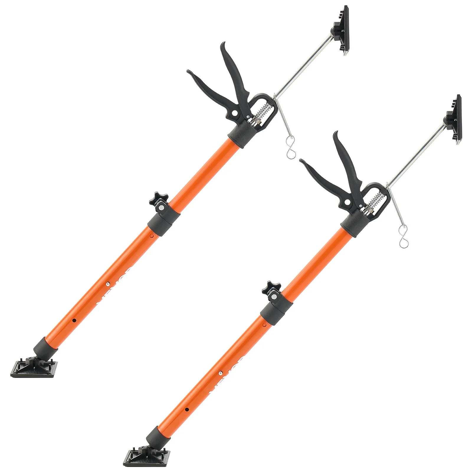VEVOR Cabinet Jack Support Pole, 2-Pack, 54-155 cm Steel Telescopic Quick Support Rod, Adjustable 3rd Hand System up to 70 kg Capacity for Installing Cabinets, Lifting Drywall, Cargo Bars