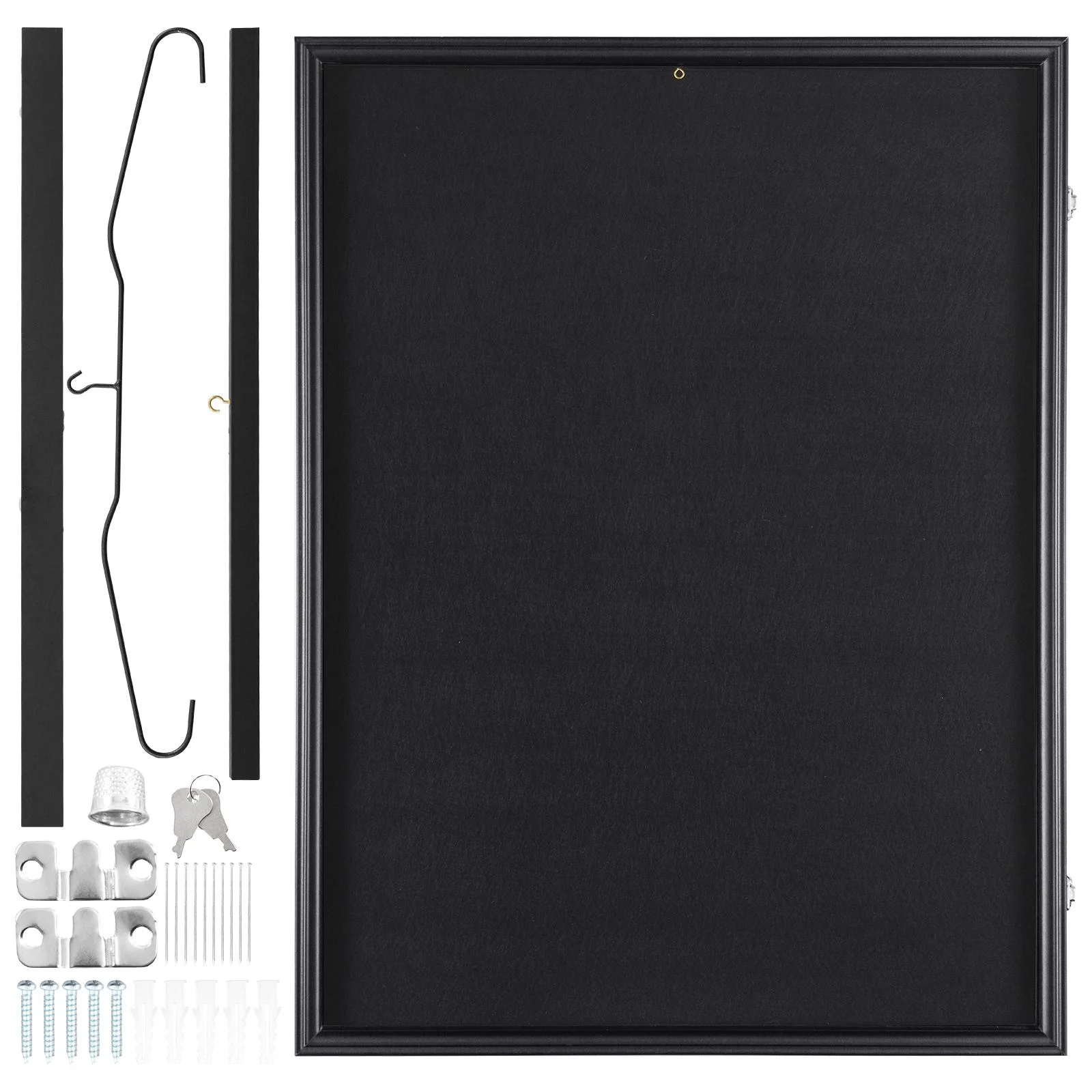 Jersey Display Frame Case, 590 x 790 x 40 mm, Large Lockable Sport Jersey Shadow Box with 98% UV Protection PC Glass and Hangers, for Baseball Basketball Football Hockey Shirt and Uniform