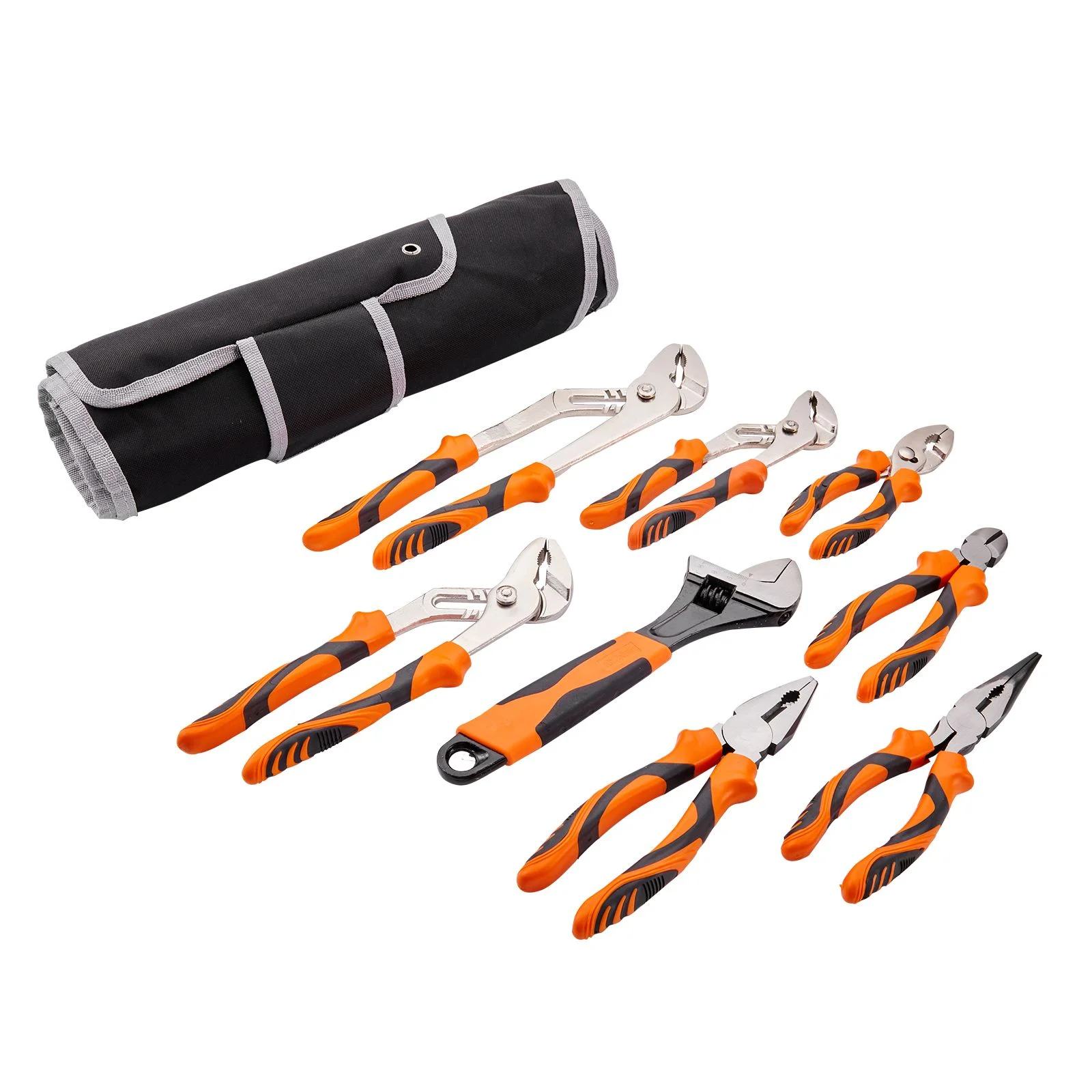VEVOR 8-Piece High Carbon Steel Pliers Set with Adjustable Wrench and Tool Bag