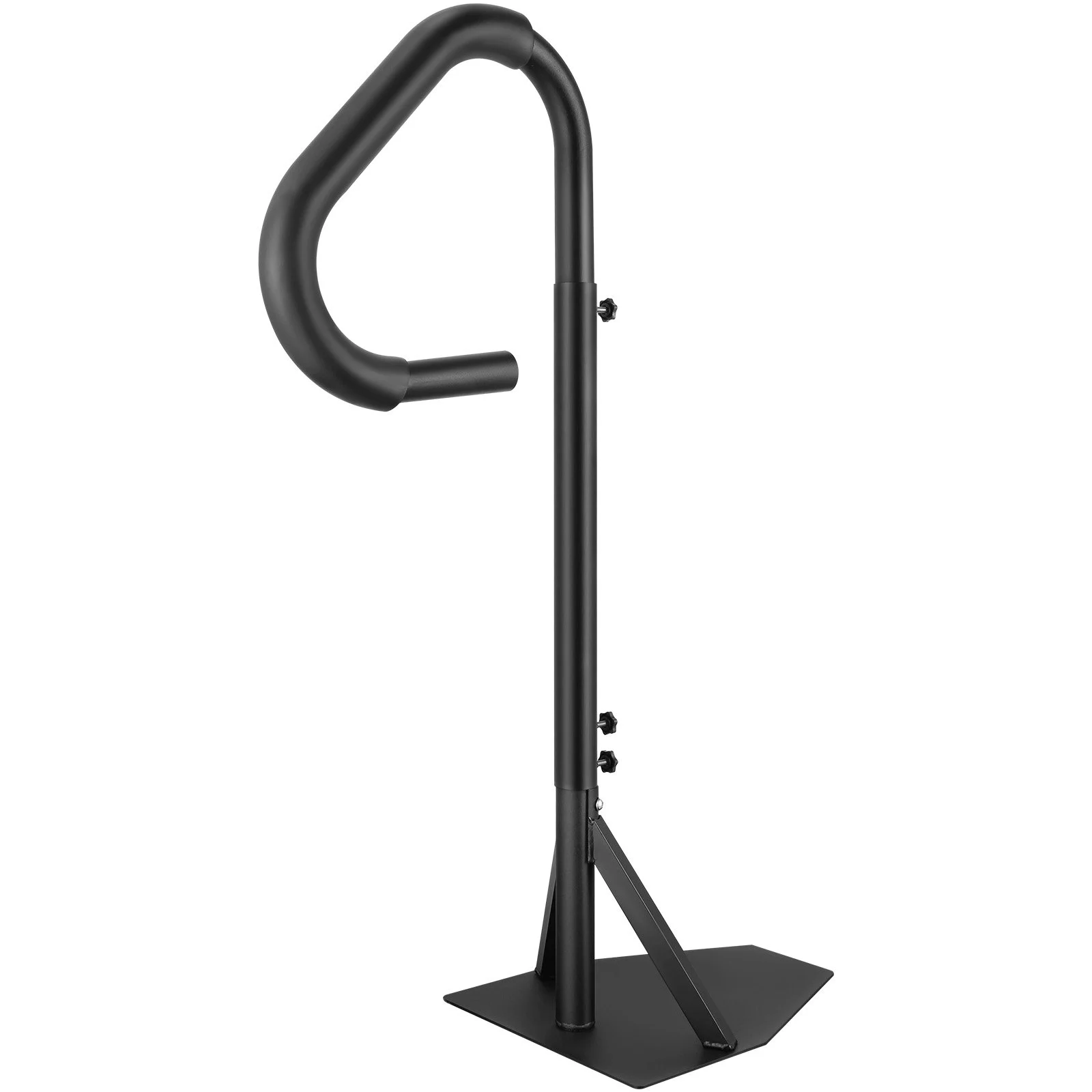 Hot Tub Handrail, 360 Rotatable Spa Side Handrail with 48"-63" Adjustable Height, Rust-proof Aluminum Spa Step Hot Tub Hand Rail with Slide-Under Mount Base for Indoor & Outdoor, 600LBS Capacity