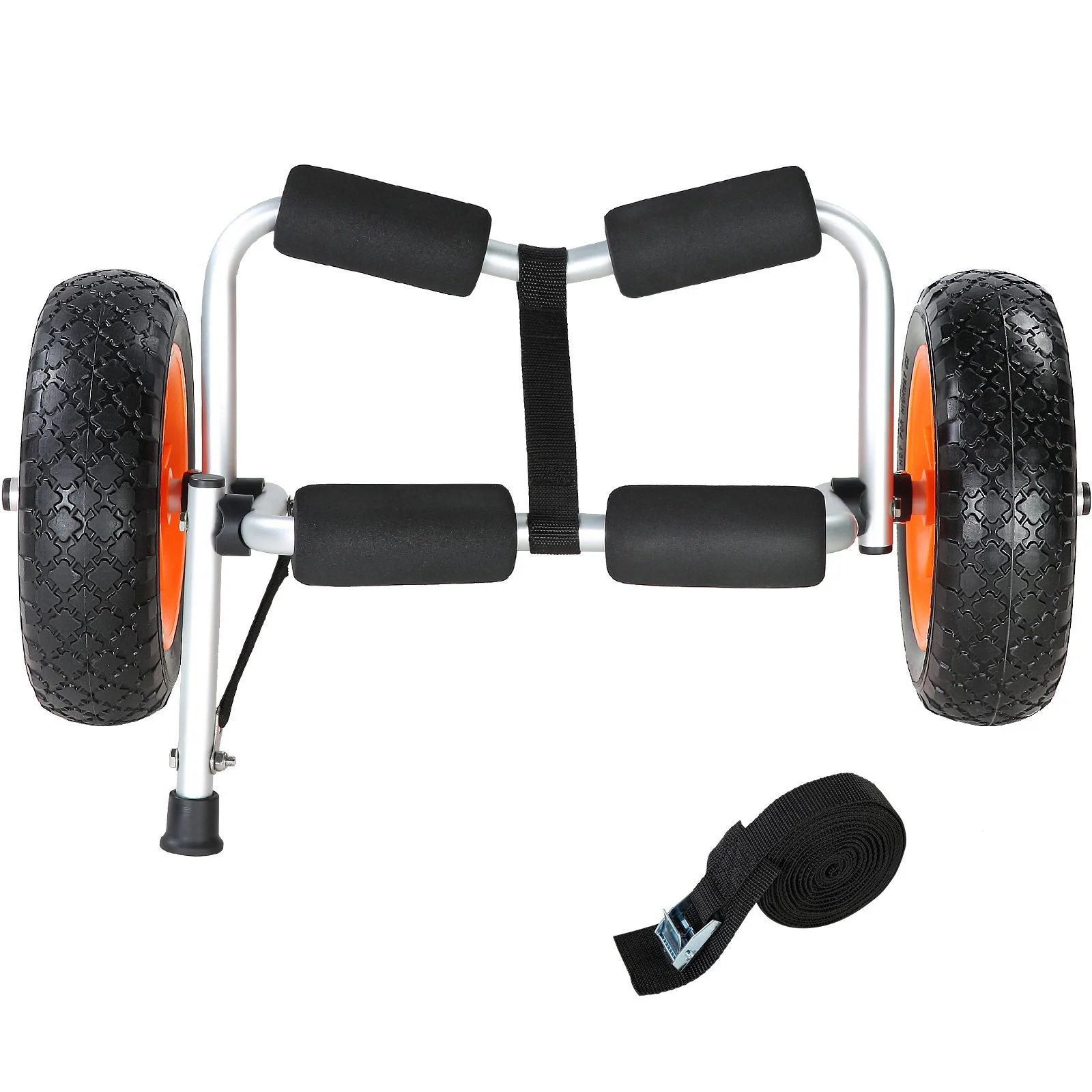 VEVOR Foldable Kayak Cart Canoe Boat Carrier 113kg Load with 10" Solid Tires