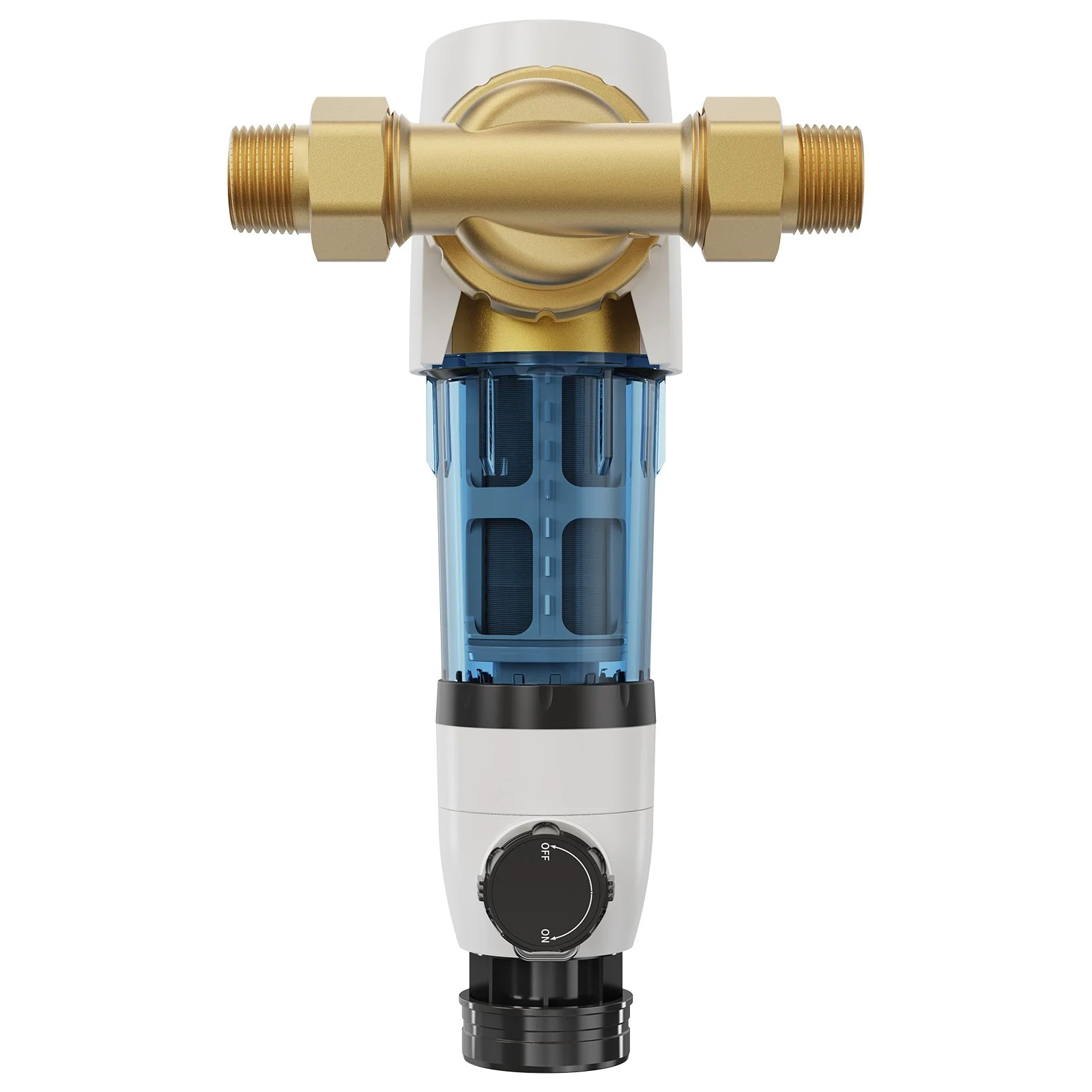 VEVOR Spin Down Filter, 40 Micron Whole House Sediment Filter for Well Water, 3/4" G-M + 1" G-M, 4 T/H High Flow Rate, for Whole House Water Filtration Systems, Well Water Sediment Filter