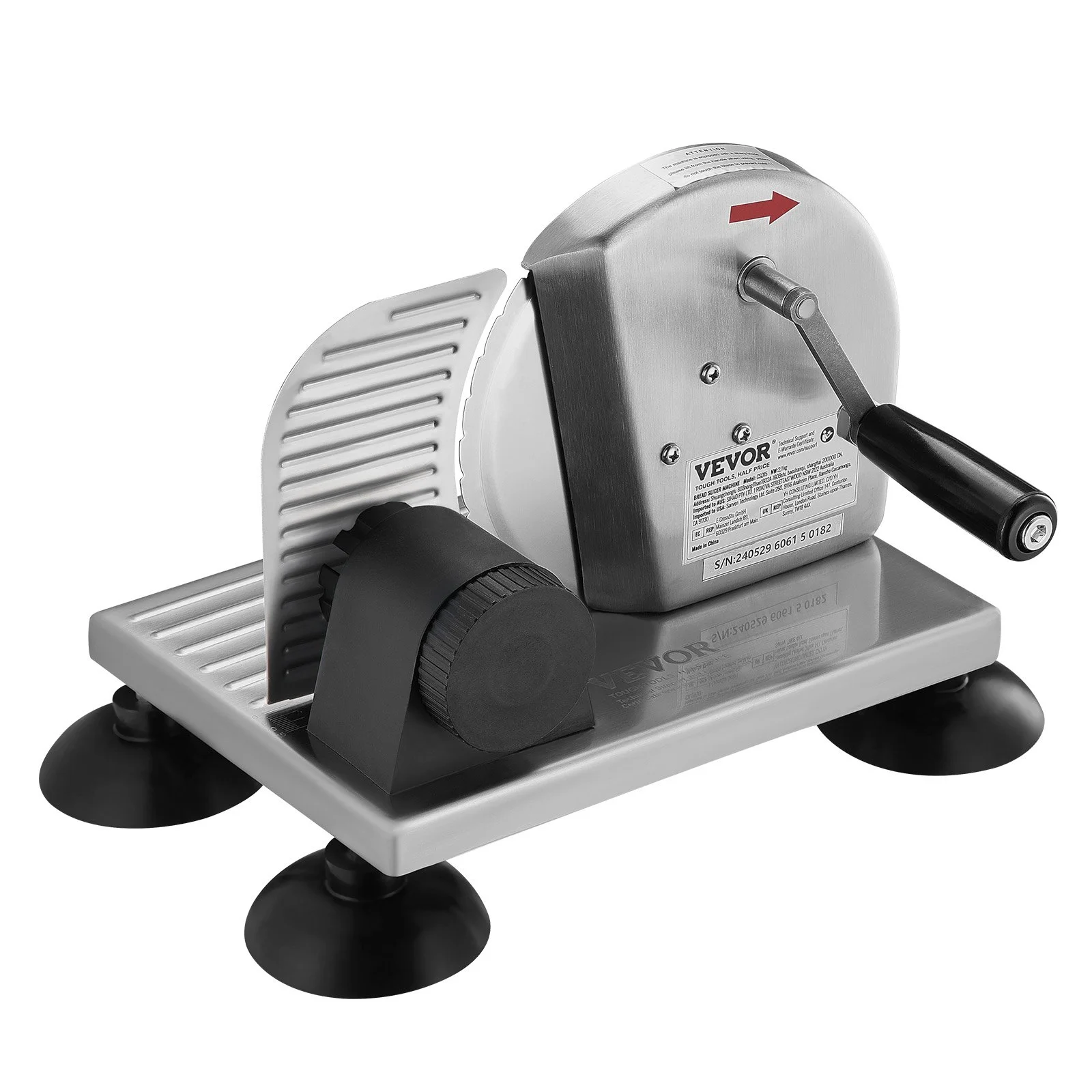 VEVOR Manual Bread Slicer 0-6" Cheeser Butter Cutting  for Kitchen Restaurant