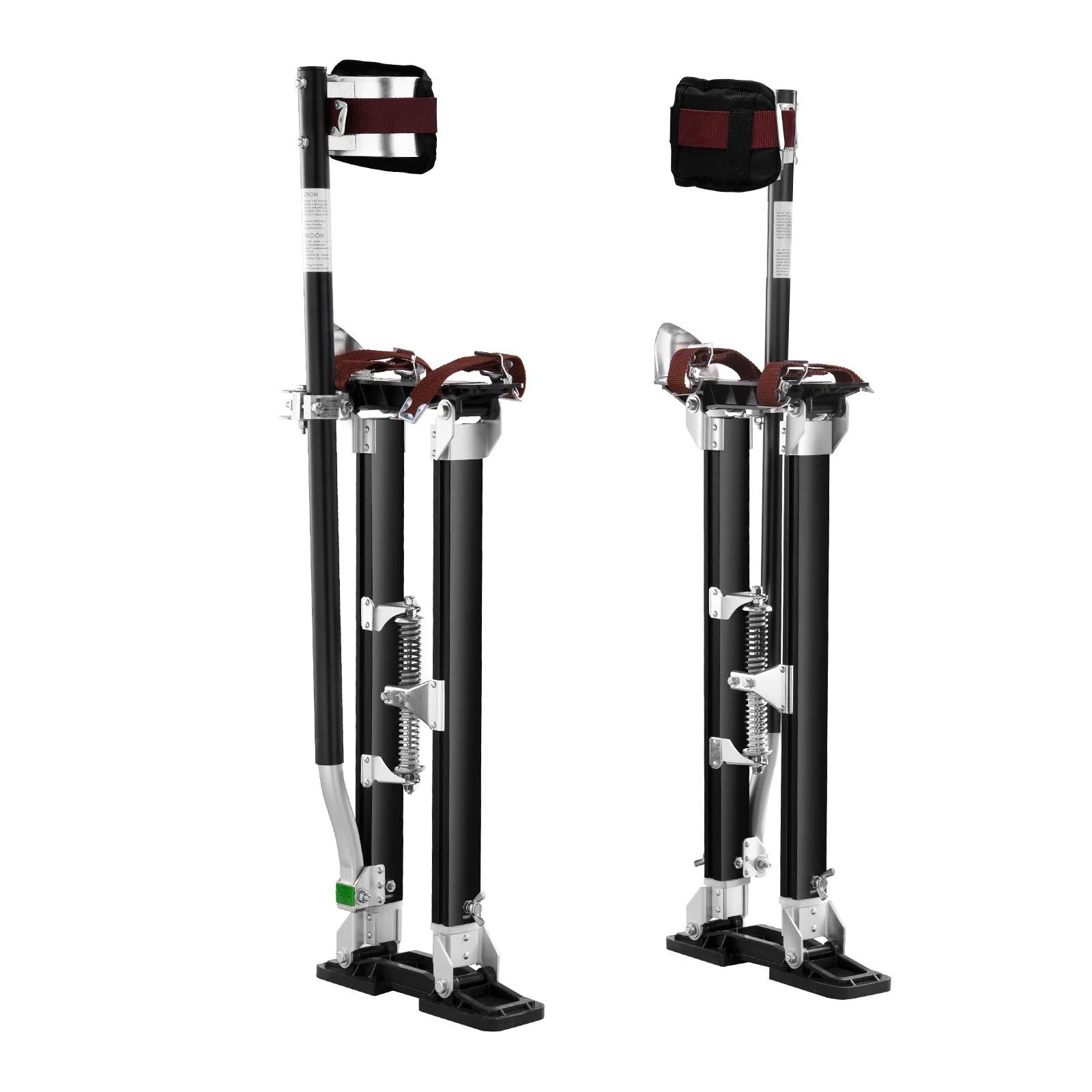 Drywall Stilts, 61-101.6 cm Adjustable Aluminum Tool Stilts with Protective Knee Pads, Durable and Non-slip Work Stilts for Sheetrock Painting, Walking, Taping, Black