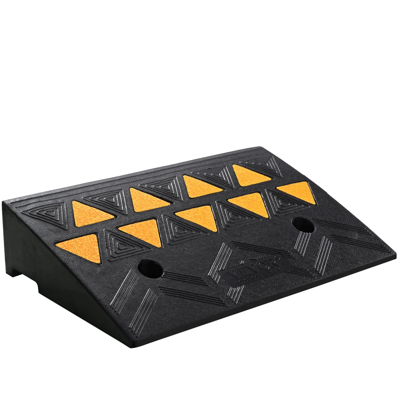 VEVOR Rubber Curb Ramp 10.8 cm Rise Height Sidewalk Curb Ramp, 30 cm Width 50 cm Length Driveway Ramp for Curb, 15T Heavy Duty Rubber Ramp for Forklifts, Trucks, Buses, Cars, Wheelchairs, Bikes
