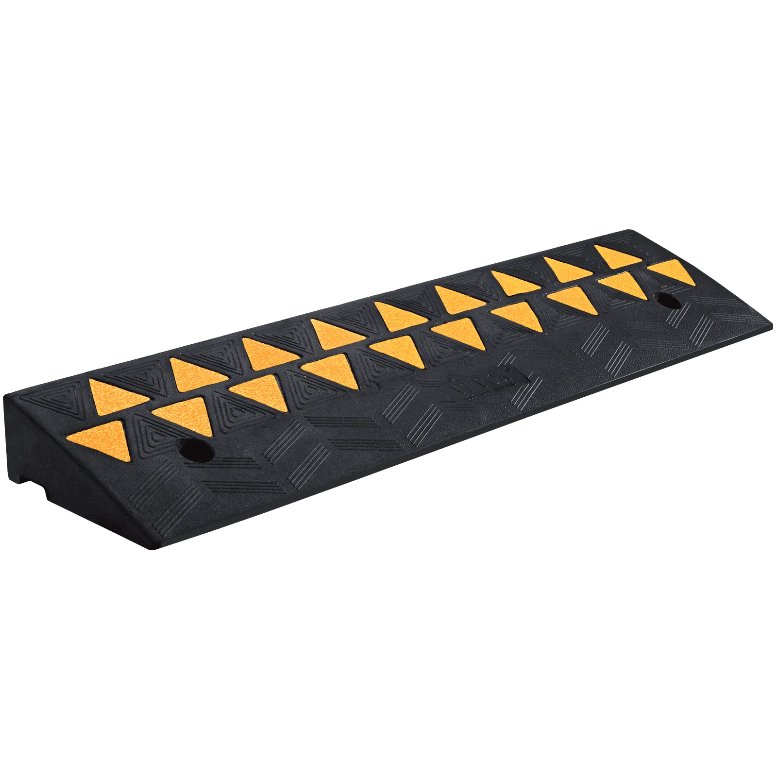 VEVOR Rubber Curb Ramp 9.4 cm Rise Height Sidewalk Curb Ramp, 25 cm Width 100 cm Length Driveway Ramp for Curb, 15T Heavy Duty Rubber Ramp for Forklifts, Trucks, Buses, Cars, Wheelchairs, Bikes