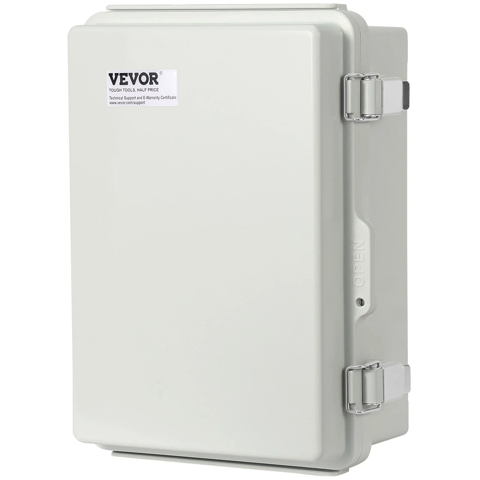 VEVOR Outdoor Electrical Junction Box, 300 x 200 x 180 mm, ABS Plastic Electrical Enclosure Box with Hinged Cover Stainless Steel Latch, IP67 Dustproof Waterproof for Outdoor Electrical Projects