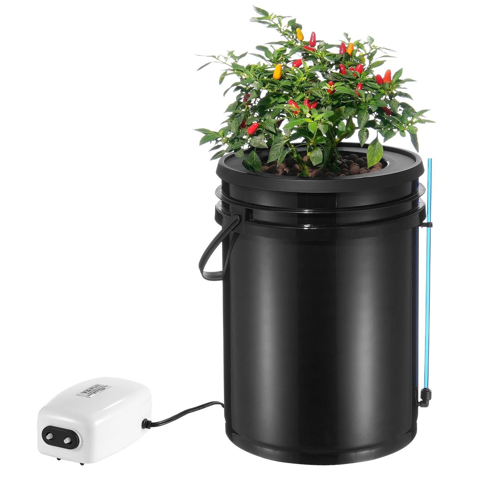 VEVOR DWC Hydroponics Grow System Deep Water Culture with Top Drip 1 Bucket 20L