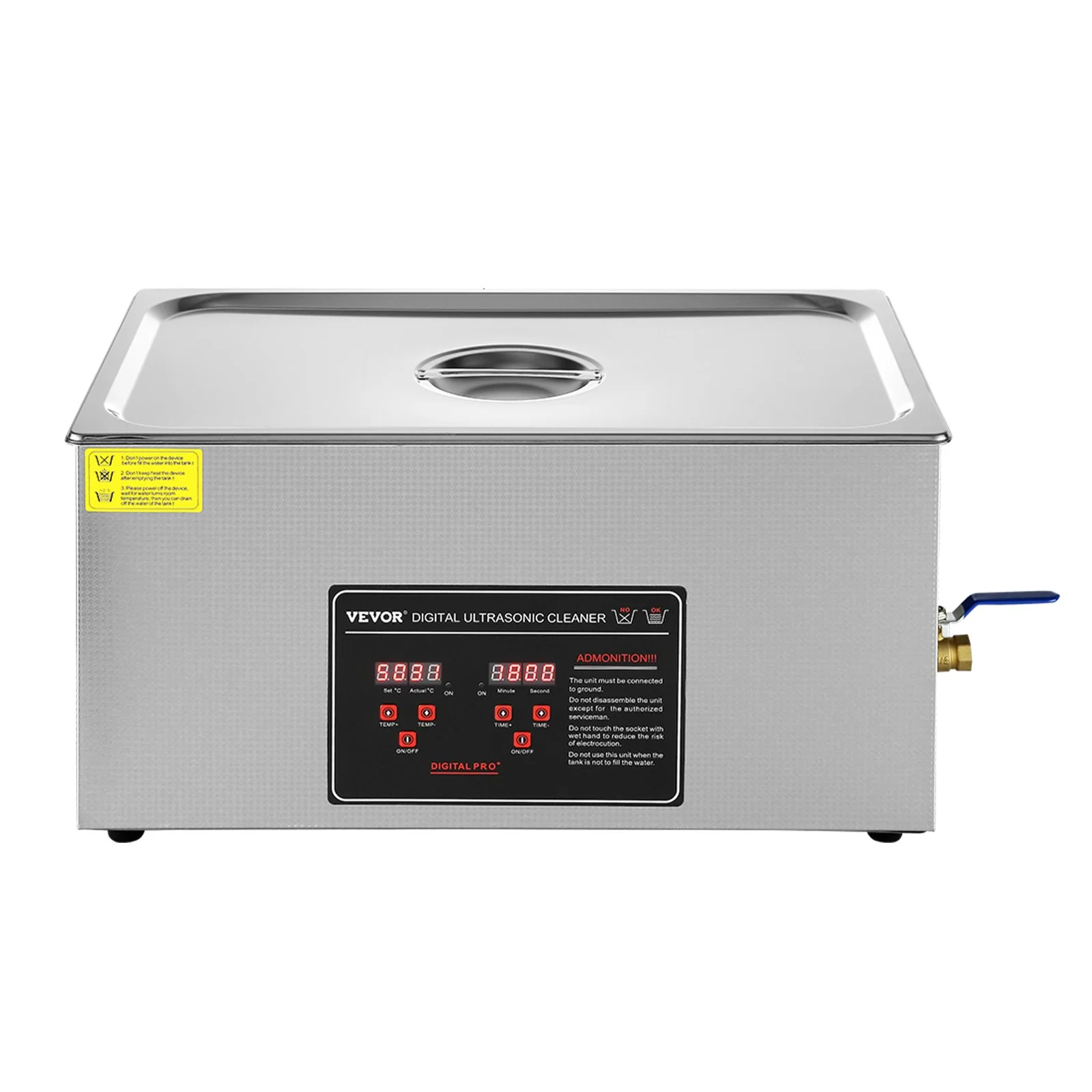 VEVOR 22L Ultrasonic Cleaner with Timer Heating Machine Digital Sonic Cleaner
