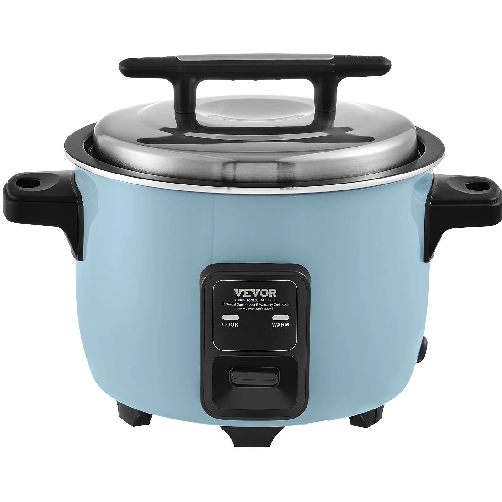 VEVOR Commercial Rice Cooker, 50-Cup Rice Cooker, 10 Liter Large Rice Cooker and Warmer with Nonstick Inner Pot, Fast Cooking and 24-Hour Keep Warm, with Rice Cup and Paddle, for Restaurant
