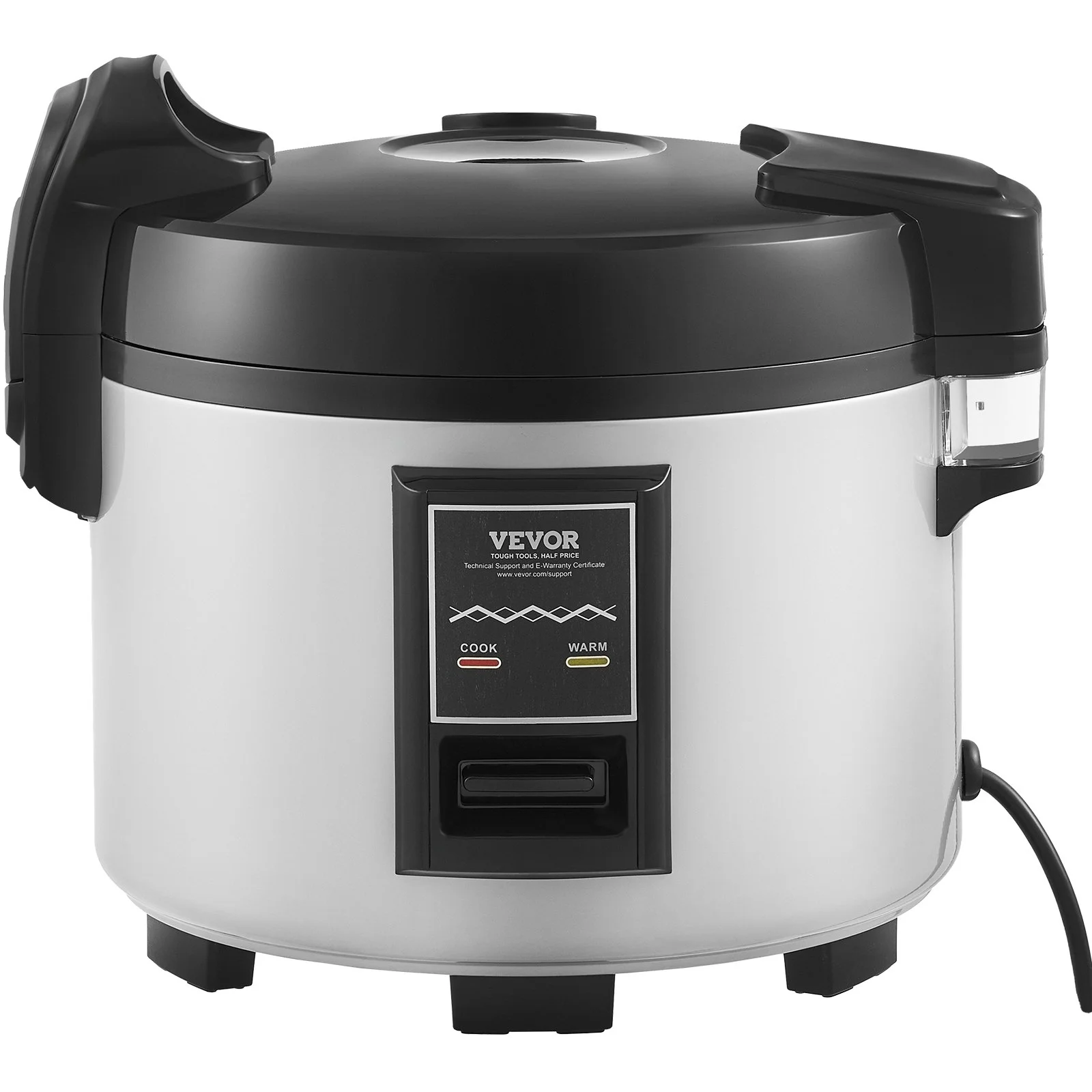VEVOR Commercial Rice Cooker, 45-Cup Rice Cooker, 9 Liter Large Rice Cooker and Warmer with Nonstick Inner Pot, Fast Cooking and 12-Hour Keep Warm, with Rice Cup and Paddle, for Restaurant