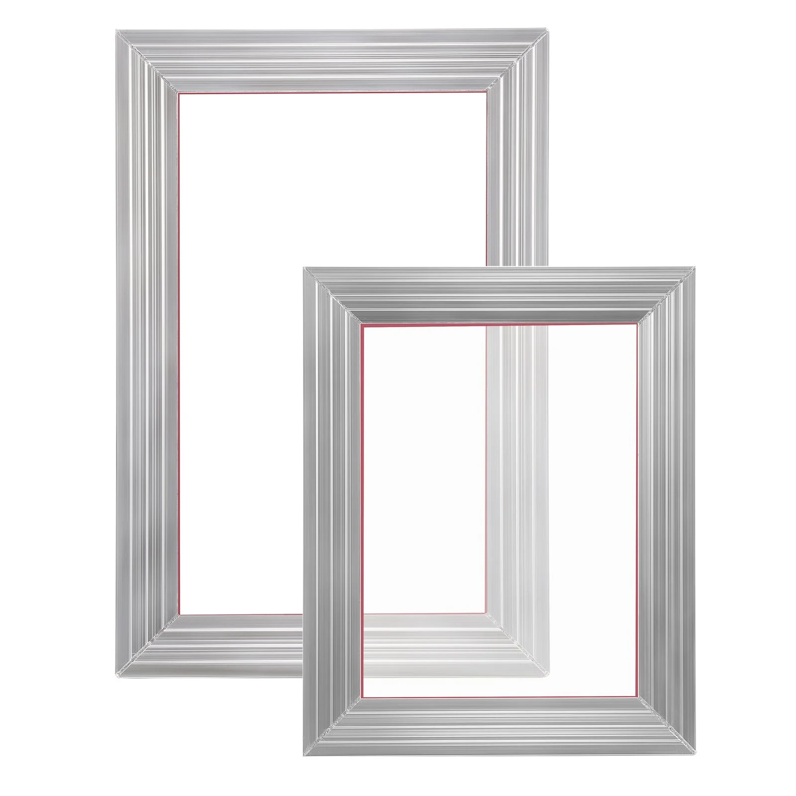 VEVOR Screen Printing Kit, 2 Pieces Aluminum Silk Screen Printing Frames20.3 x 25.4/25.4 x 35.6cm 110 Count Mesh, 2 Tapes and Screen Printing Squeegees and Transparency Films for T-shirts DIY