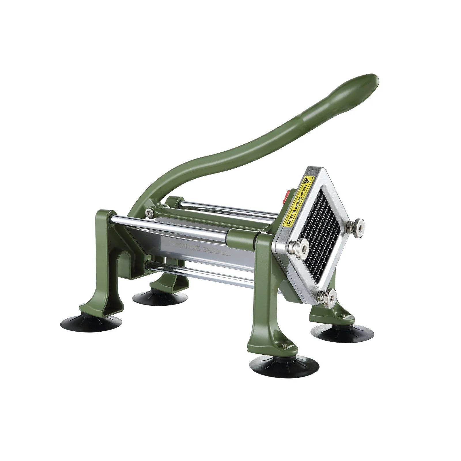 French Fry Cutter, Potato Slicer with 1/2" 3/8" 1/4" Stainless Steel Blades, Manual Potato Cutter Chopper with Suction Cups, Great for Potato, French Fries, Cucumber, Vegetables, Carrot