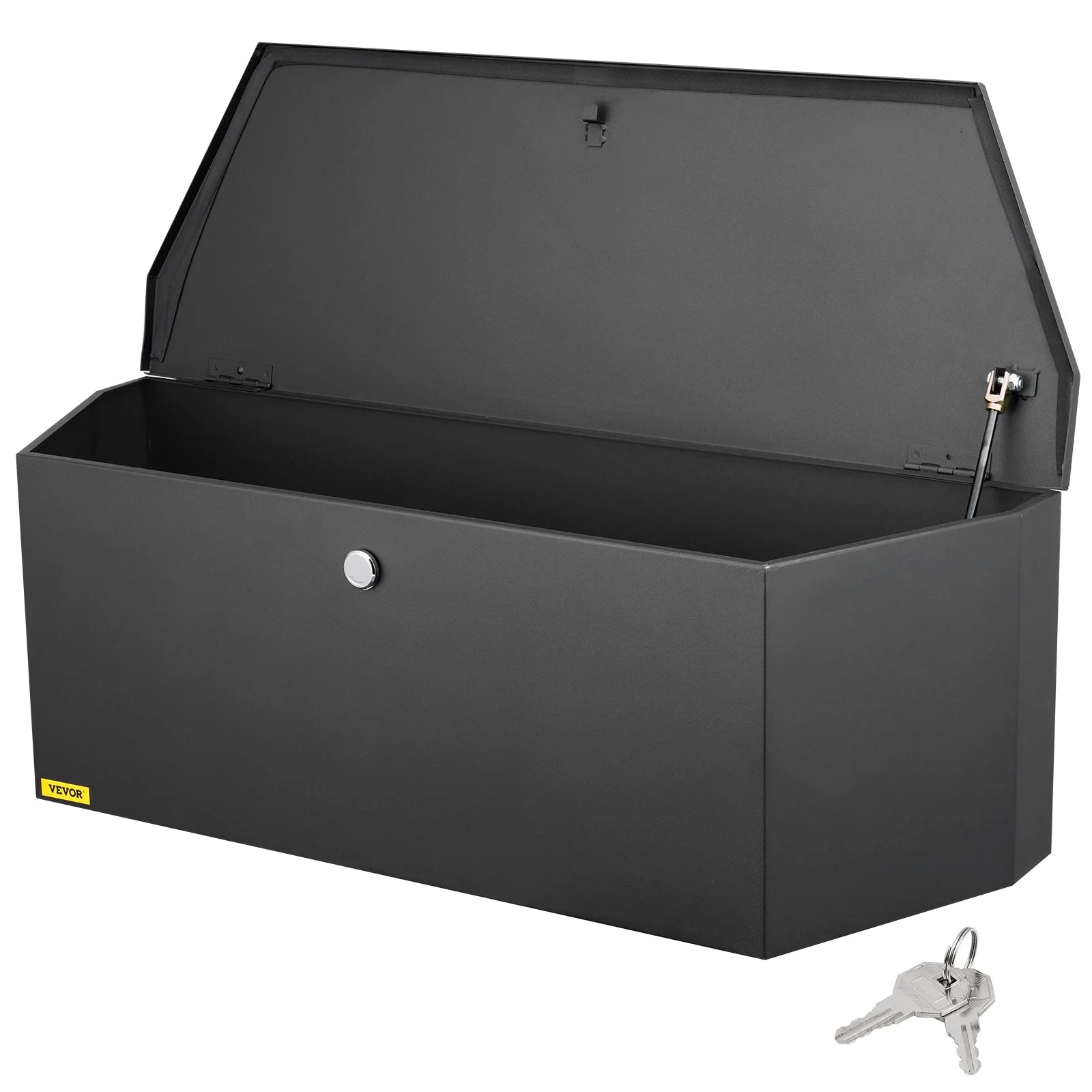 Trailer Tongue Box, Carbon Steel Tongue Box Tool Chest, Heavy Duty Trailer Box Storage with Lock and Keys, Utility Trailer Tongue Tool Box for Pickup Truck Bed, RV Trailer, 91.44cmx30.48 cmx30.4