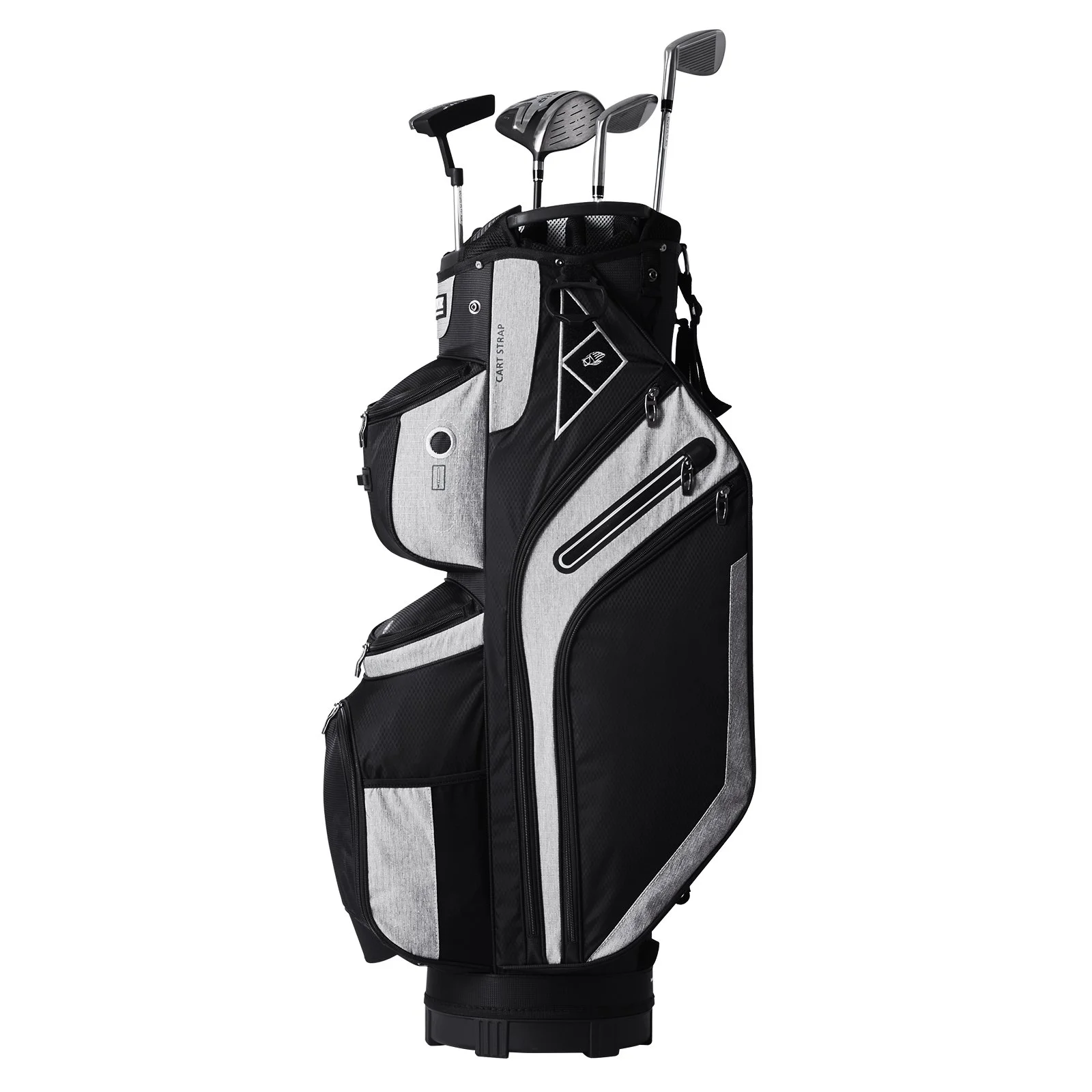 VEVOR Golf Cart Bag with 14 Way Organizer Divider Top, 13 Pockets Premium Cart Bag, Durable 600D Polyester Fabric Golf Bags with Handles & Dust Cover & Detachable Straps for Men & Women, Black Color-Block