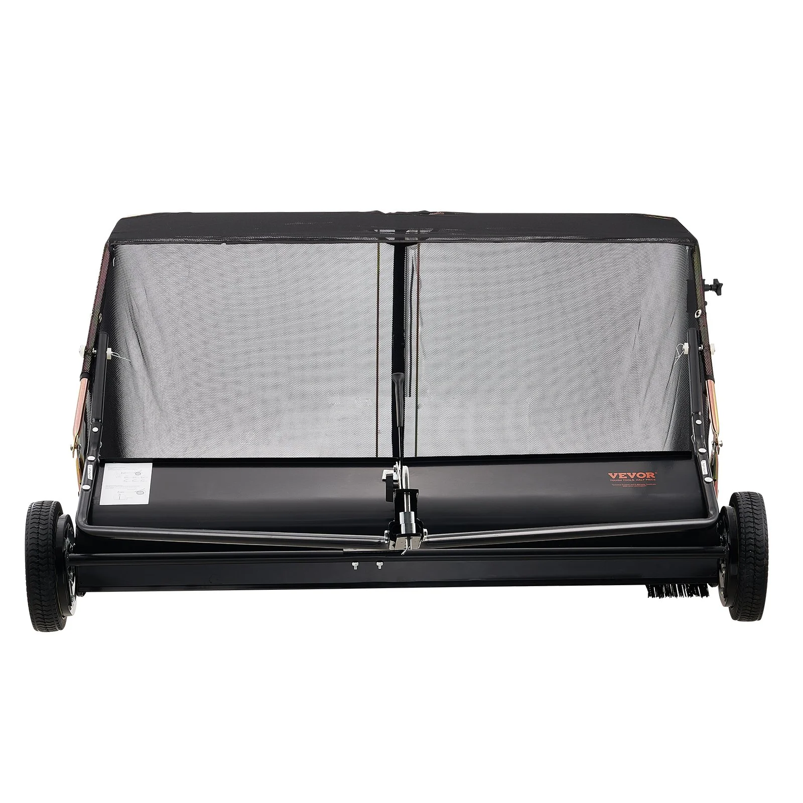 VEVOR Tow-Behind Lawn Sweeper 132cm Leaf Yard Collector 26 cu.ft. Adjustable