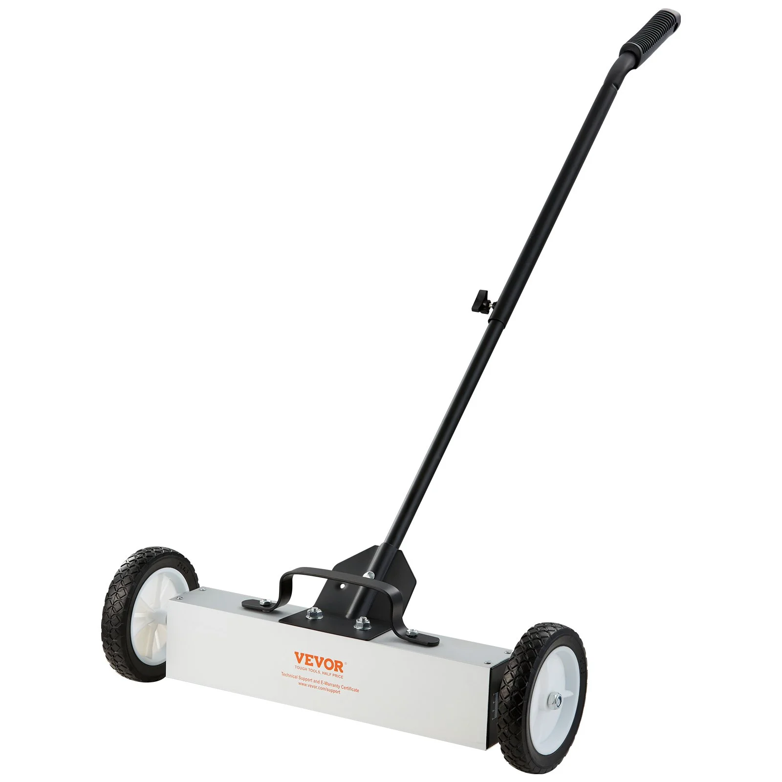 VEVOR Rolling Magnetic Sweeper with Wheels, Push-Type Magnetic Pick Up Sweeper, Large Magnet Pickup Lawn Sweeper, 20.4kg Magnet with Telescoping Handle, Easy Cleanup of Workshop Garage Yard