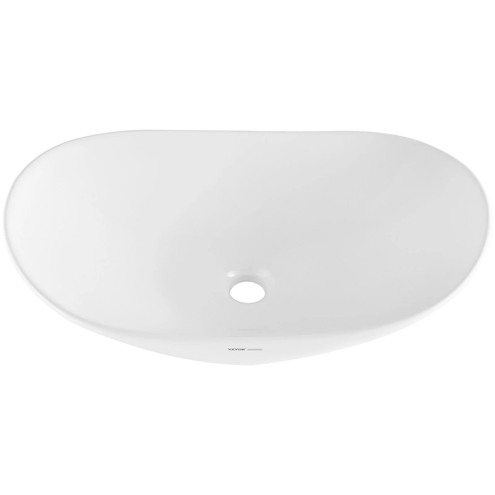 VEVOR Modern Ceramic Vessel Sink 60x36cm Bathroom Vanity Bowl Countertop