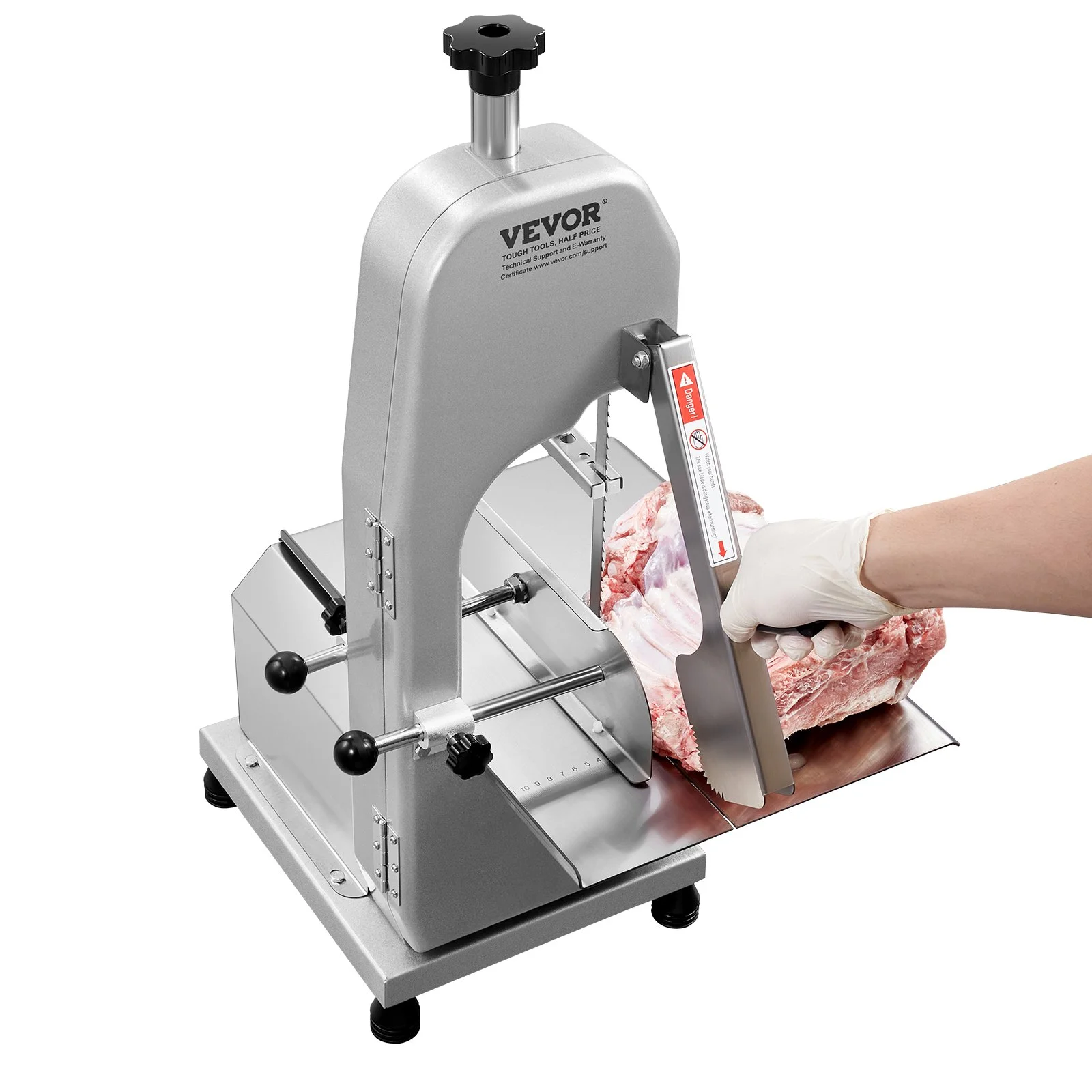 VEVOR 650W Commercial Electric Meat Bandsaw Stainless Steel Bone Sawing Machine