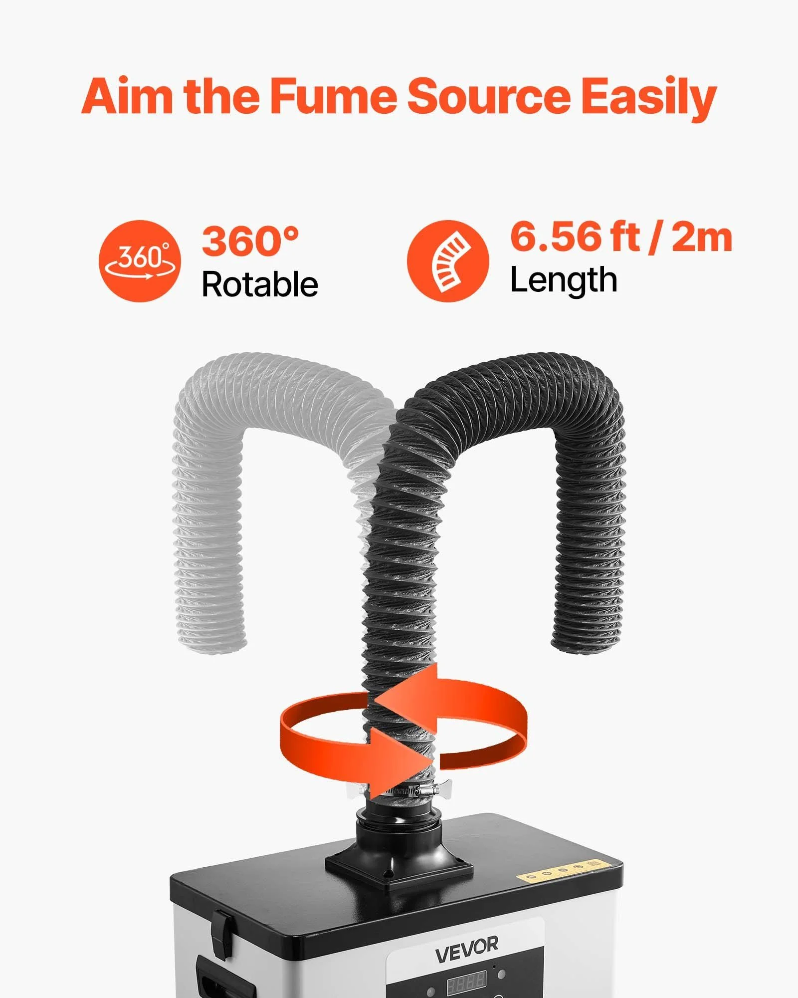 Solder Fume Extractor, Upgraded 4-Stage Filtration Soldering Smoke Absorber with 510 m³/h Strong Suction, 10-Speed & Remote Control Brushless Smoke Ex thumbnail 5