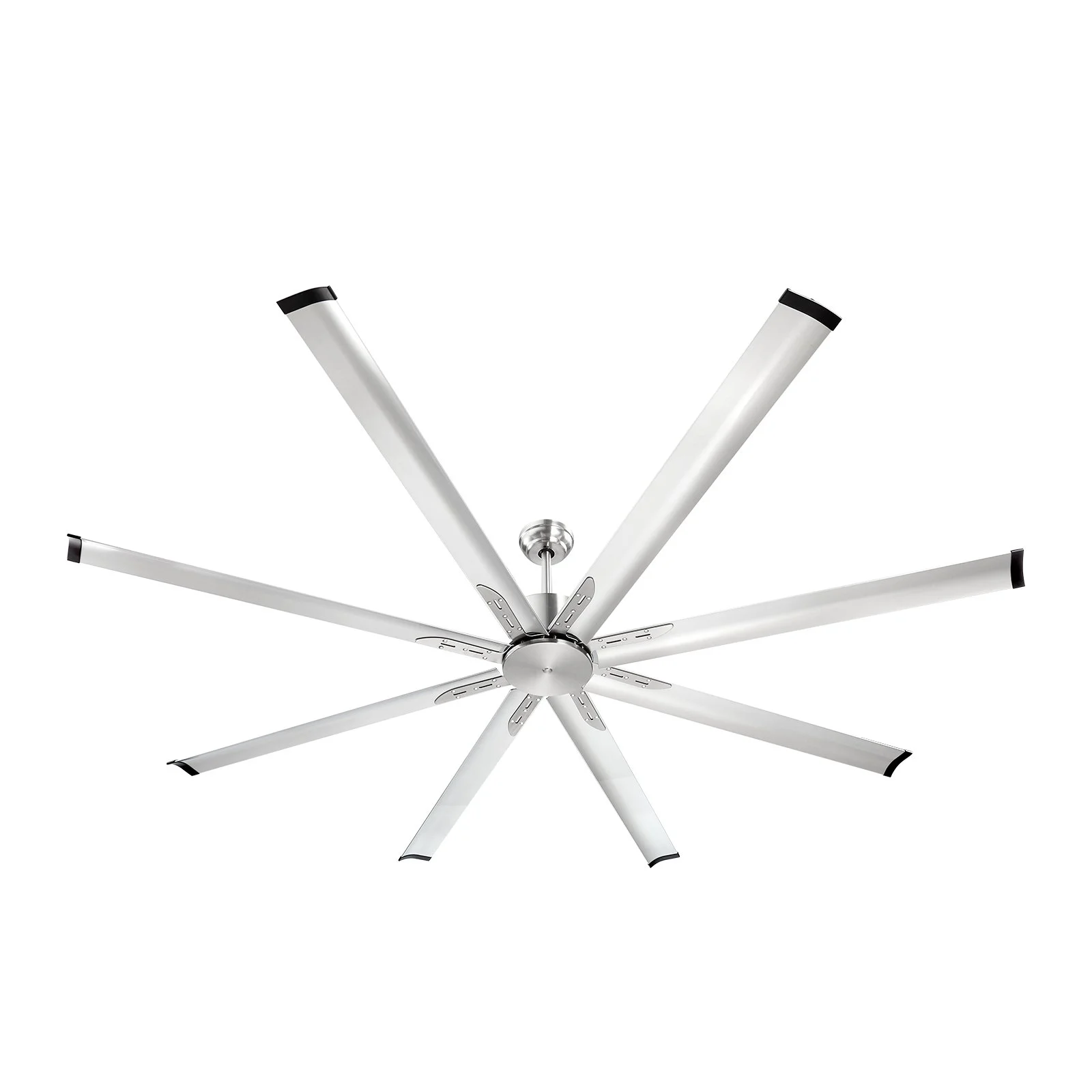 VEVOR 213 cm Ceiling Fan No Light, 6-Speed Remote Control, Aluminum 8-Blade, Reversible DC Motor, Modern Low Profile Flush Mount Fan for Bedroom, Living Room, Patio, Indoor/Outdoor, Brushed Nickel