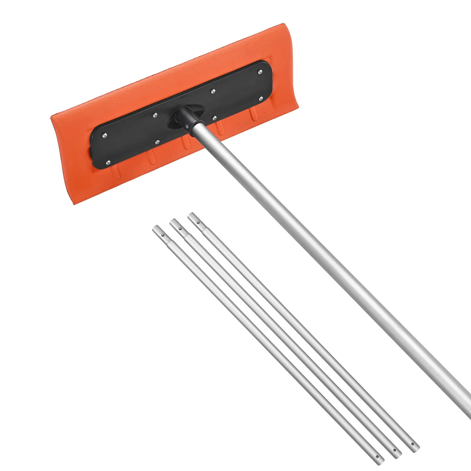Snow Roof Rake, 45cm Foam Blade, 2.25-5.62 m Adjustable Roof Snow Scraper, Extension Tubes & Non-Slip Handle, Lightweight Snows Removal Tool for House Leaves Debris Clearing