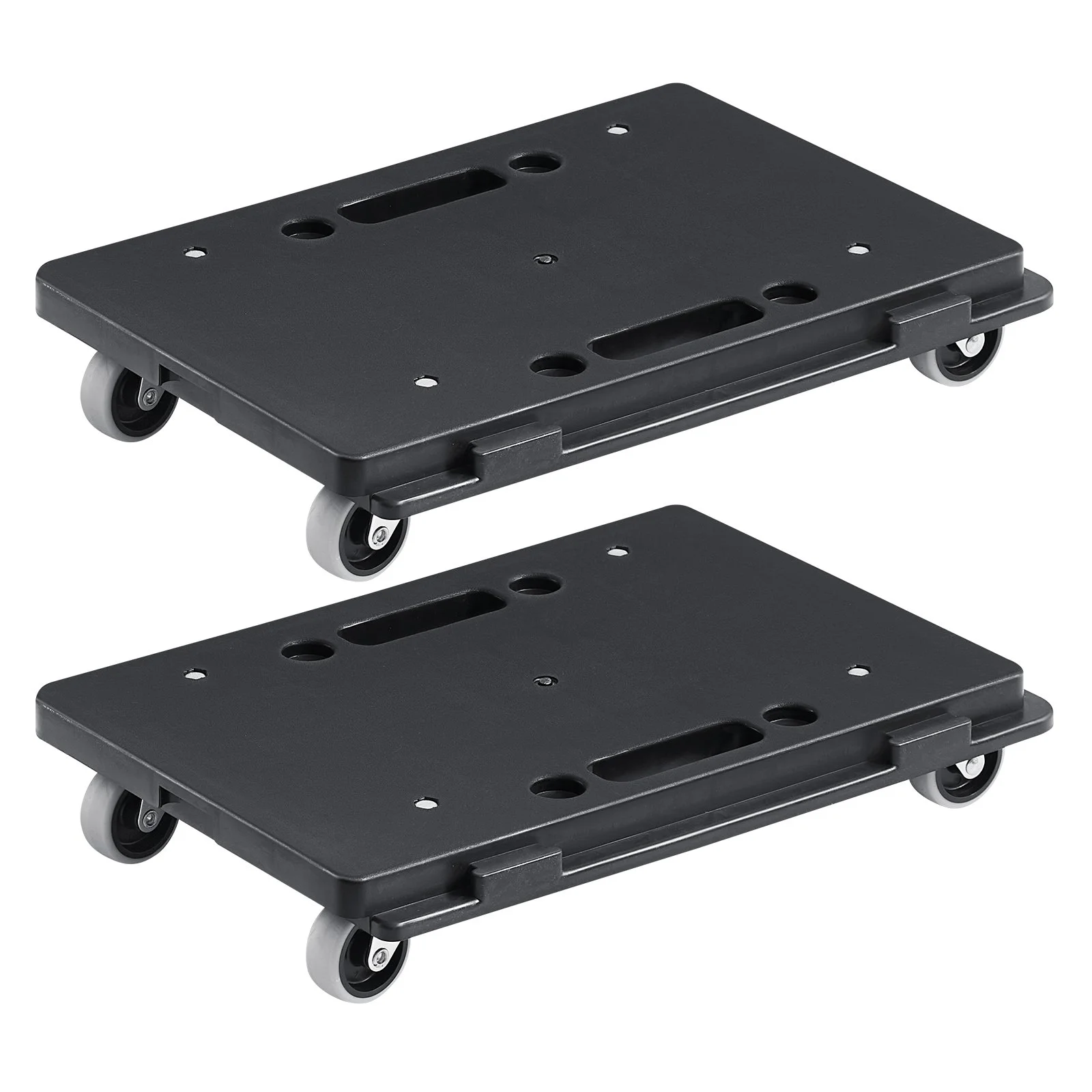 VEVOR Furniture Dolly, 500 lbs Capacity Each Count, Furniture Mover with Wheels, Portable Moving Rollers 4 Wheels Heavy Duty, Small Flat Dolly Cart with Interlocking for Heavy Furniture, 2 Pack, Black