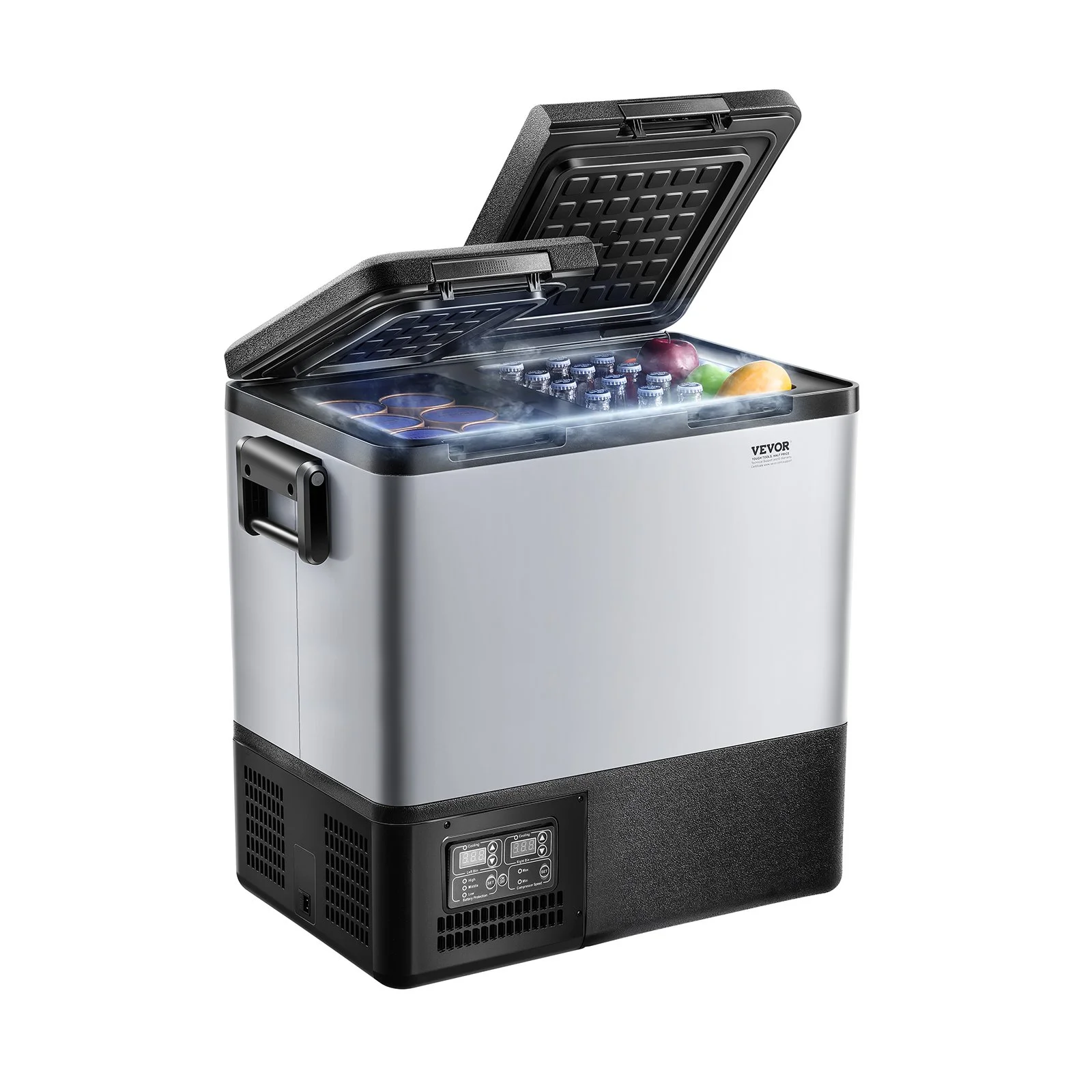 VEVOR Portable Car Refrigerator Freezer Compressor 55L Dual Zone for Car Home