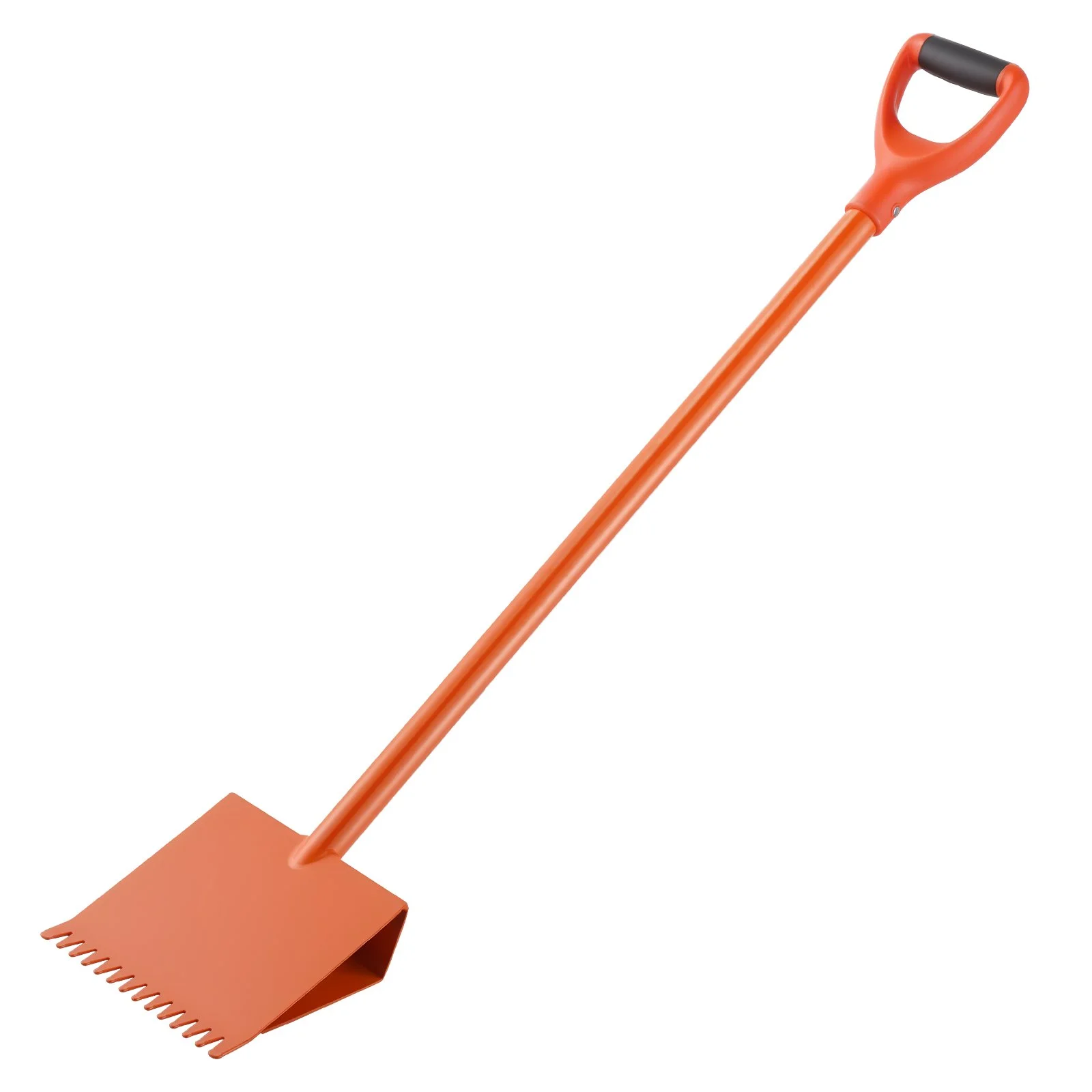 Shingle Shovel 1 Pack, D-Grip Handle Shingle Roof Ripper, High Hardness 45# Steel & Lightweight Easy Tearing Off Roofing & Nails Tool, ideal for Commercial and Residential Use,Orange