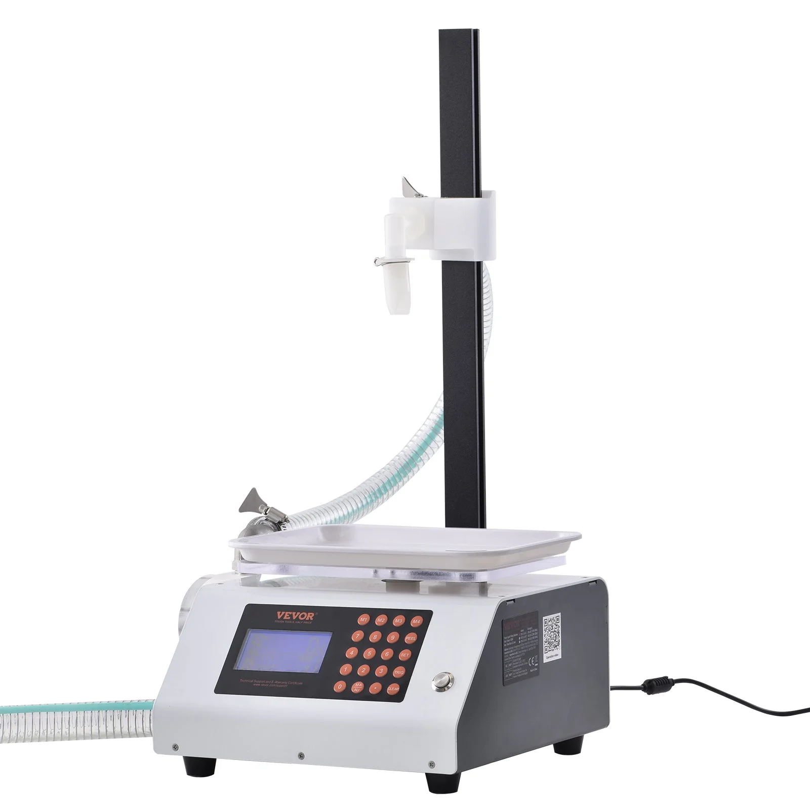 VEVOR Liquid Filling Machine, 50-5000 g Weighing Capacity, Automatic Bottle Filler Machine Bottling Machine Gear Pump Digital Control for Honey, Oil, Wine, Detergent, Viscous Liquids (Single Nozzle)