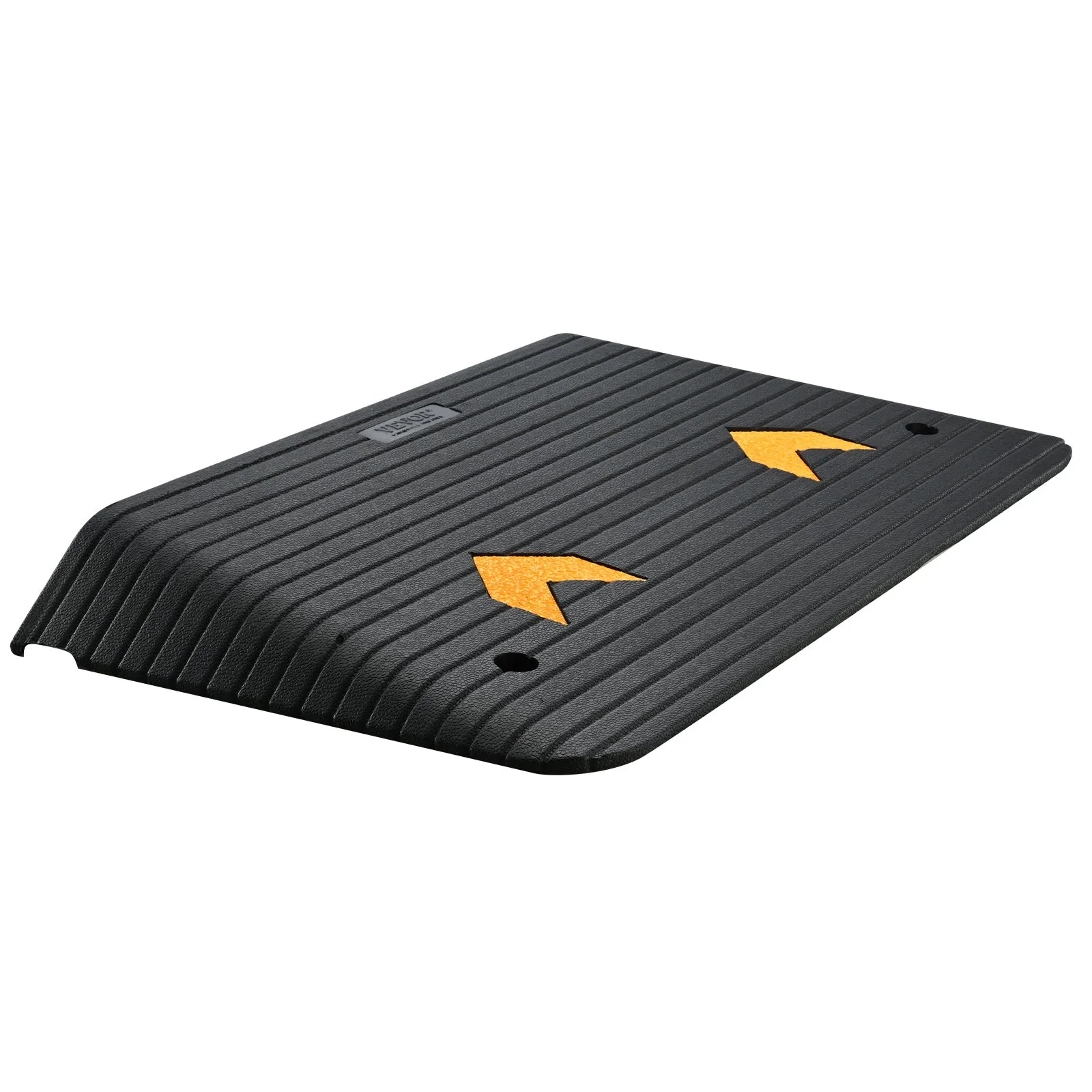 VEVOR Upgraded Rubber Threshold Ramp, 8.9 cm Rise Door Ramp with 1 Channel, Natural Rubber Car Ramp with Non-Slip Textured Surface, 15 tons Load Capacity Curb Ramp for Wheelchair and Scooter