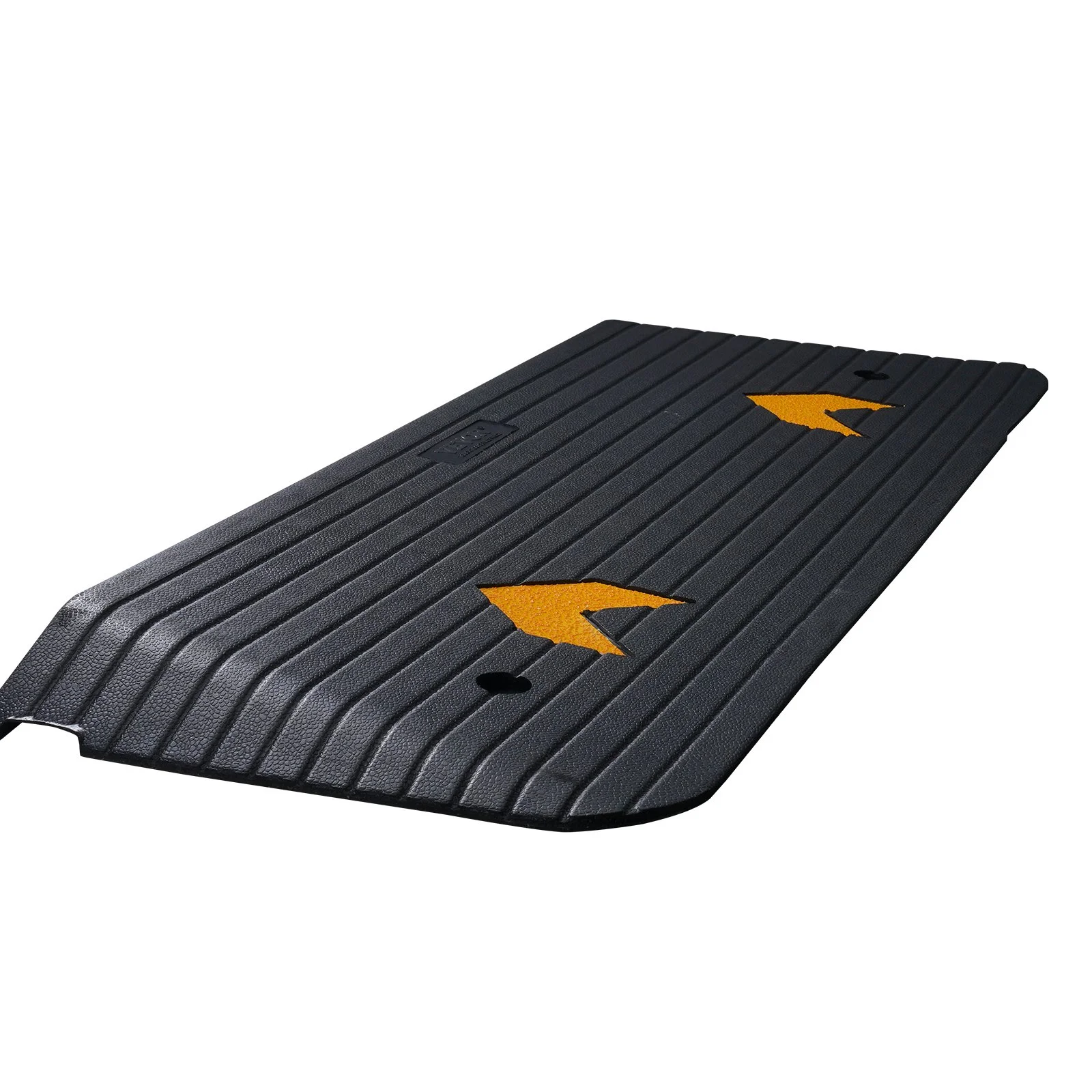 Upgraded Rubber Threshold Ramp, 3.8 cm Rise Wheelchair Ramp Doorway, Natural Curb Ramp Rated 15 tons Load Capacity, Non-Slip Textured Surface Rubber Curb Ramp for Wheelchair and Scooter