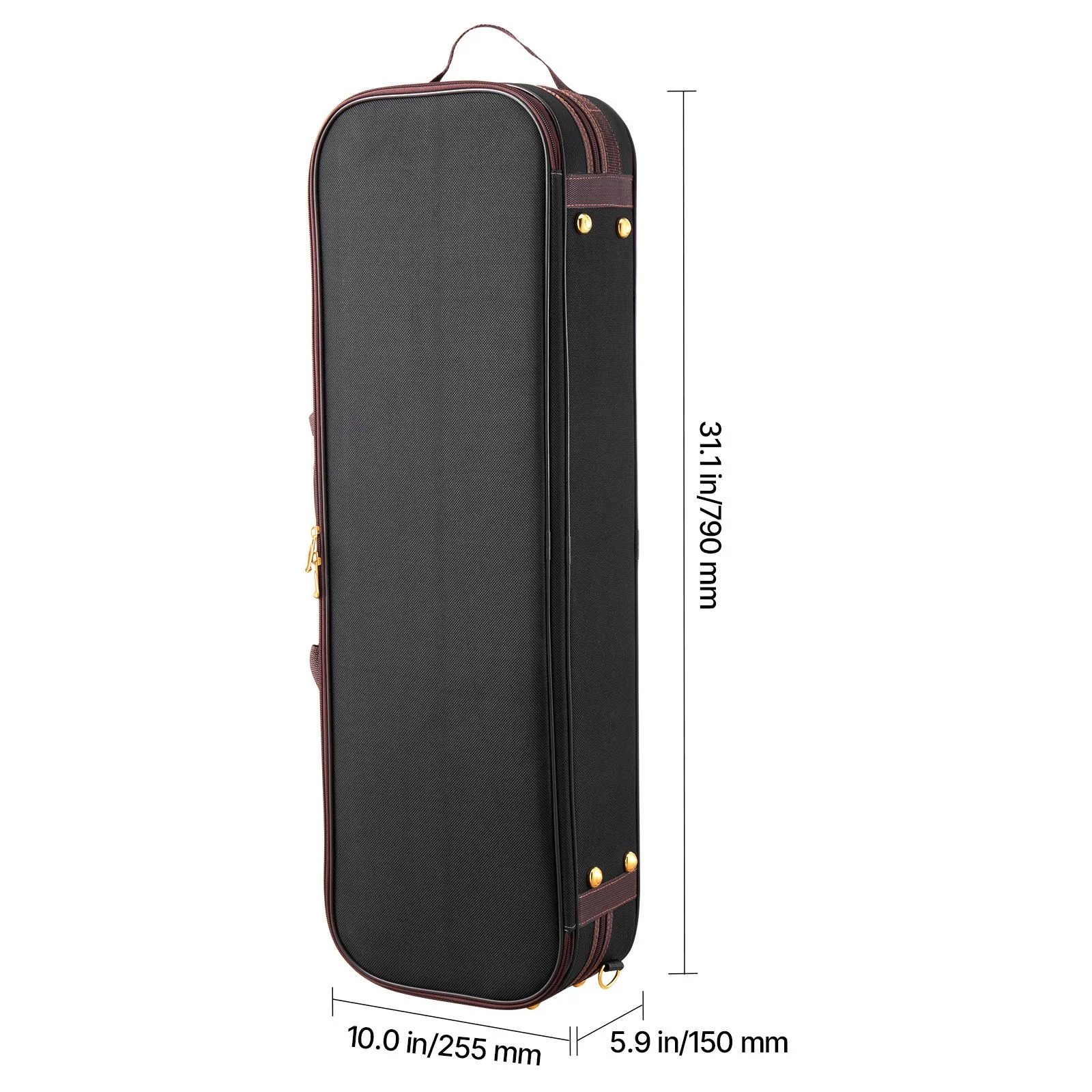 4/4 Full Size Violin Case, Built-in Hygrometer, Lightweight Portable Travel Carrying Bag, with Plush Lining, Shoulder Straps, Anti-Scratch, Profession thumbnail 8
