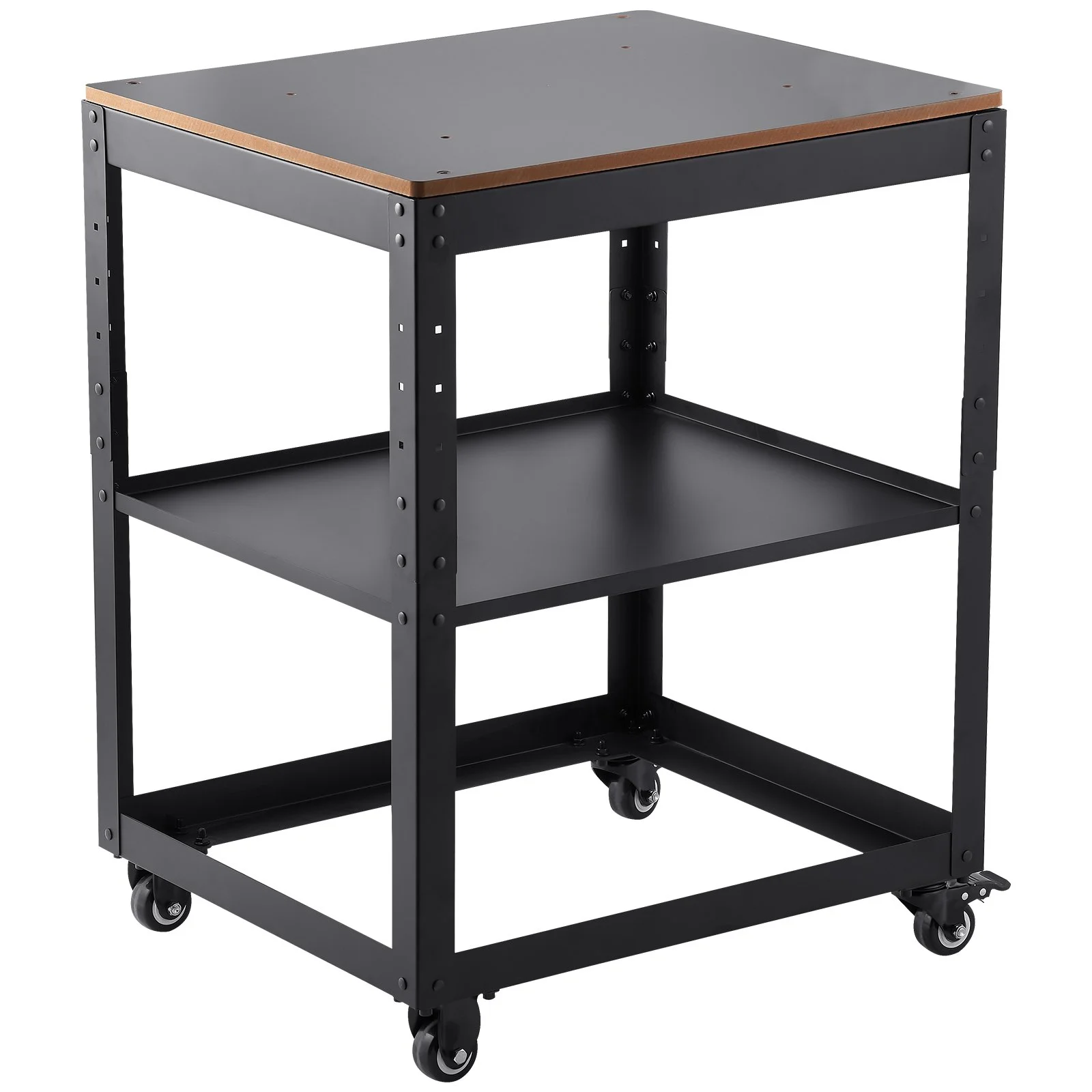 VEVOR Planer Stand, 100 lbs / 45 kg heavy loads, Three-Gear Height Adjustable Thickness Planer Table,with 4 Stable Casters & Storage Space, for most planers, saws, bench-top machines, power tools