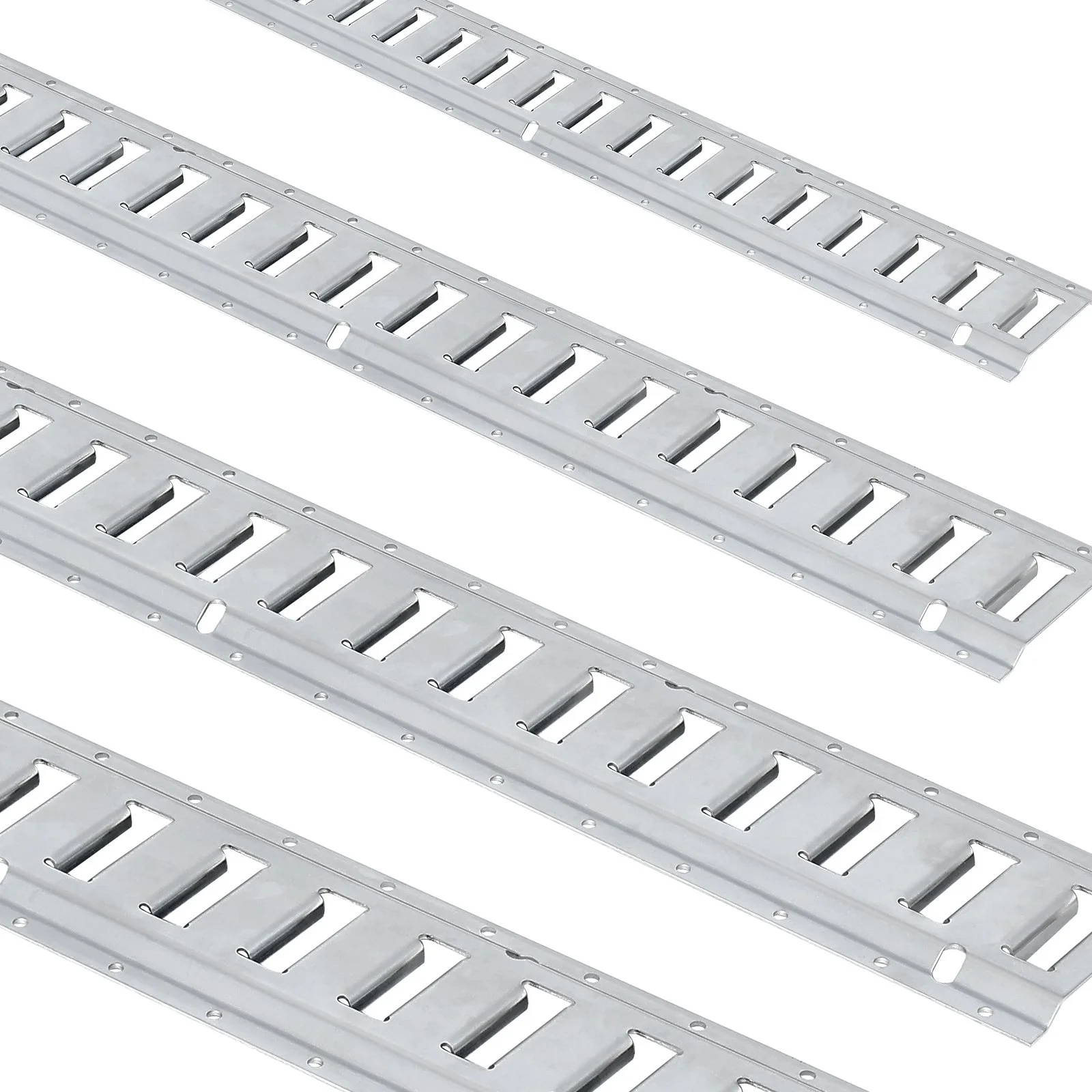 VEVOR E Track Tie-Down Rail Kit, 24PCS 1524 mm E-Tracks Set Includes 8 Steel Rails & 8 O-Rings & 8 Tie-Offs with D-Ring, Versatile Trailer Securing Accessories for Cargo Motorcycles Bikes, 816 kg Load