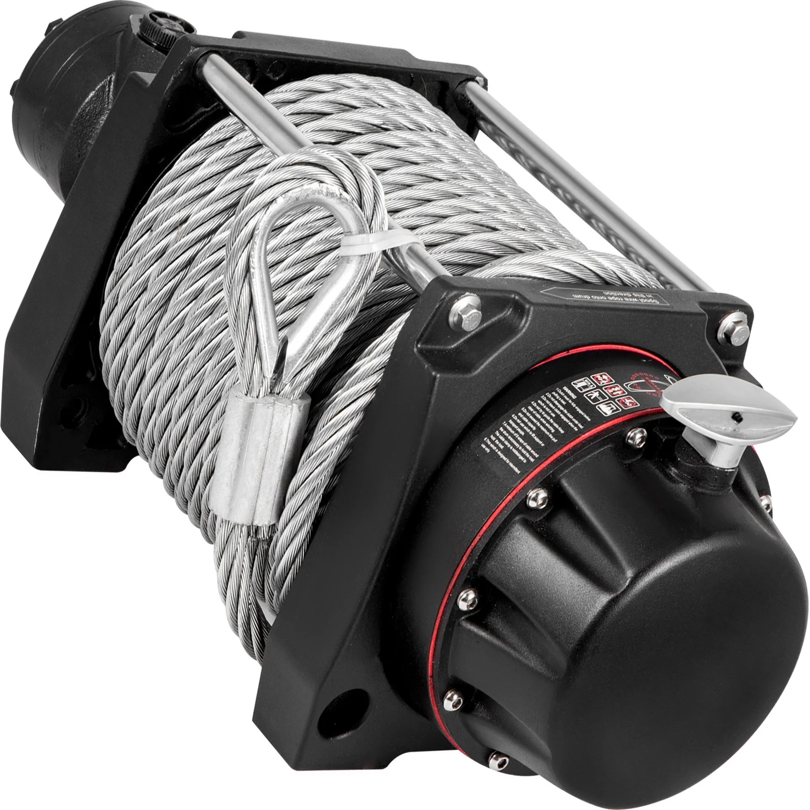 VEVOR Industrial Hydraulic Winch 9071kg, Hydraulic Anchor Winch with 24m Strong Steel Cable, Hydraulic Drive Winch Adapter Kit, Utility Winch with Mechanical Lock for Tacoma Yukon Hummer, etc.