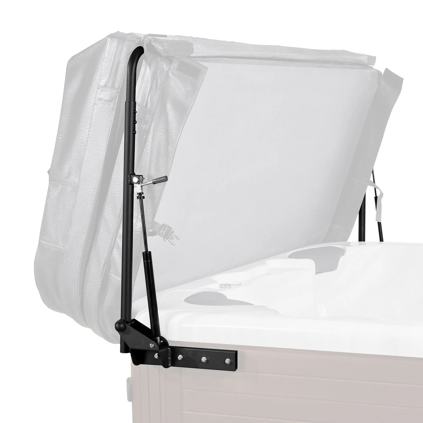 Hot Tub Cover Lift, Spa Cover Lift, Hydraulic, Width 175.26cm - 254.11cm Adjustable, Installed on Both Sides at the Top, Suitable for Various Sizes of Rectangular Bathtubs, Hot Tubs, Spa