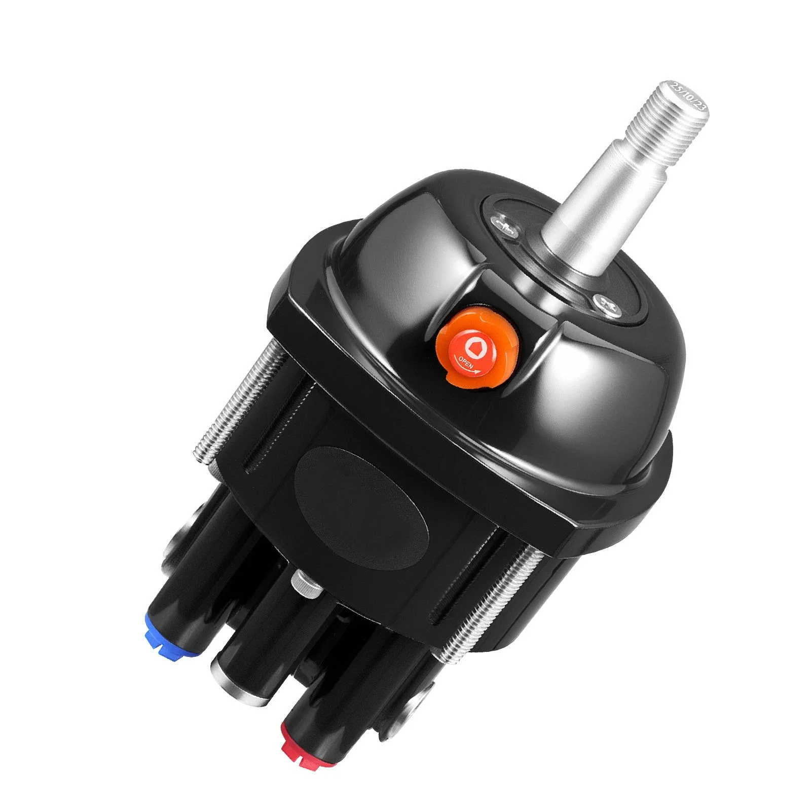 VEVOR Hydraulic Steering Kit, 90 HP, Marine Boat Hydraulic Steering System, with 6.9 MPa/1000 psi Helm Pump, Two-Way Lock Cylinder, and 6 m High-Strength Hoses, for Single Station, Single-Engine Use