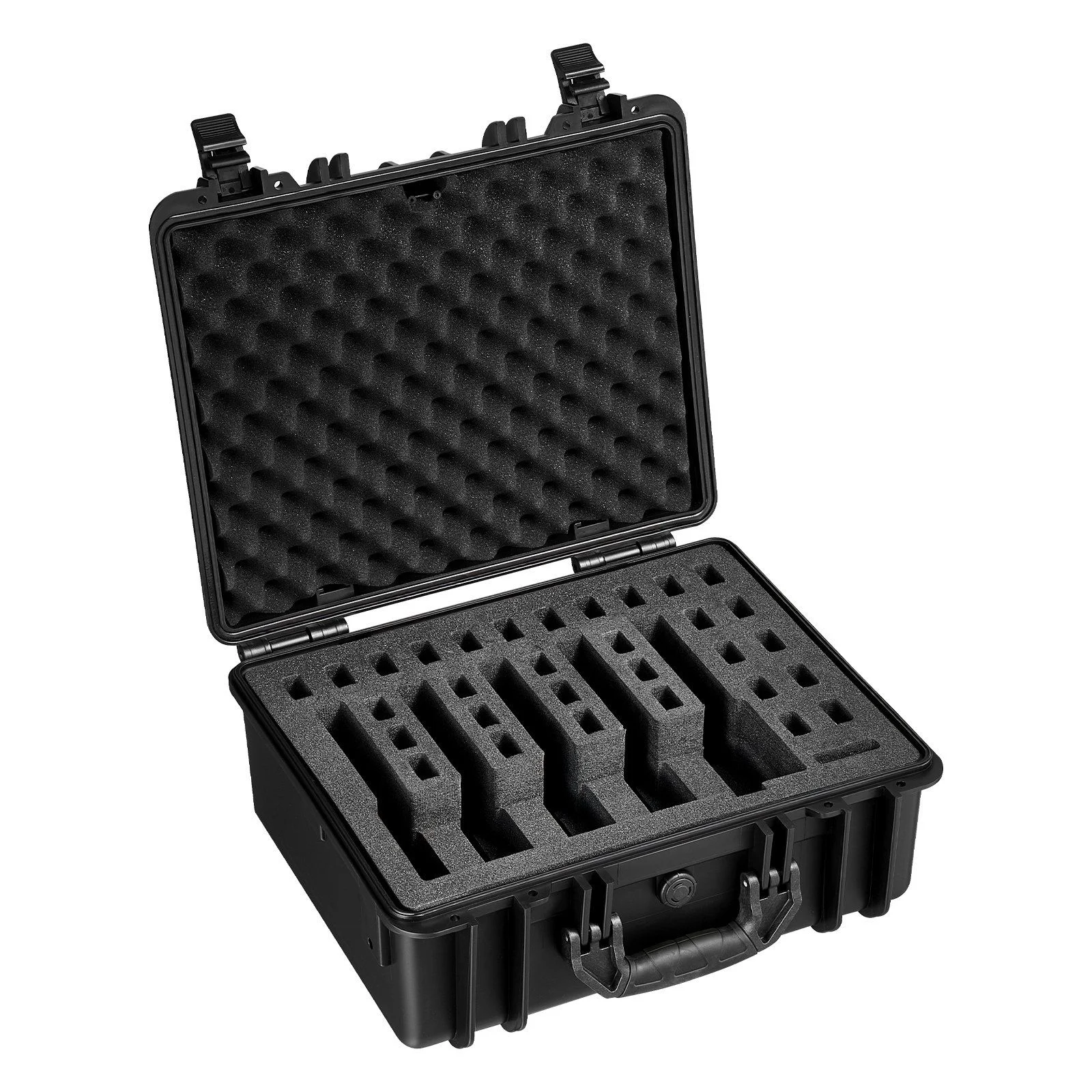 Hard Pistol Case, Heavy Duty Hard Gun Case with XPE Foam Lining, Waterproof Pistol Storage Box with Customizable Interior & Handle for Gun, Lenses, Camera, Gear, TSA Compliant, 475x415x215 mm