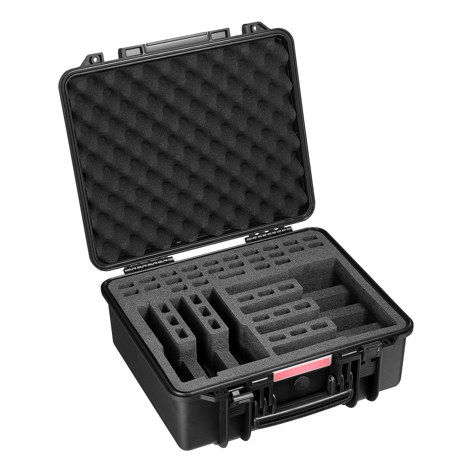 Hard Pistol Case, Heavy Duty Hard Gun Case with XPE Foam Lining, Waterproof Pistol Storage Box with Customizable Interior & Handle for Gun, Lenses, Camera, Gear, TSA Compliant, 491x434x211 mm