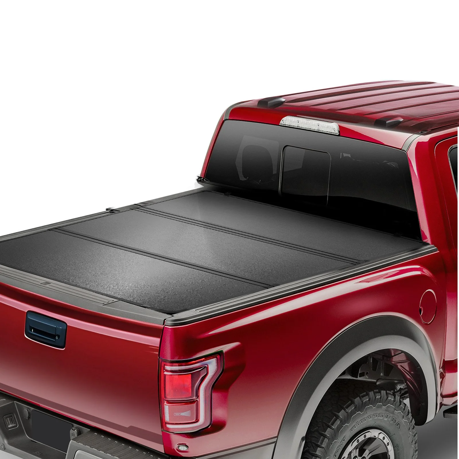 VEVOR Tri-Fold Truck Bed Tonneau Cover, Compatible with 2019-2024 Chevy Silverado GMC Sierra 1500 (NOT FIT 19-24 Classic) 1775 mm Bed, Fit 1775 x 1608 mm Inside Bed, 181.4 kg Load Capacity, Black